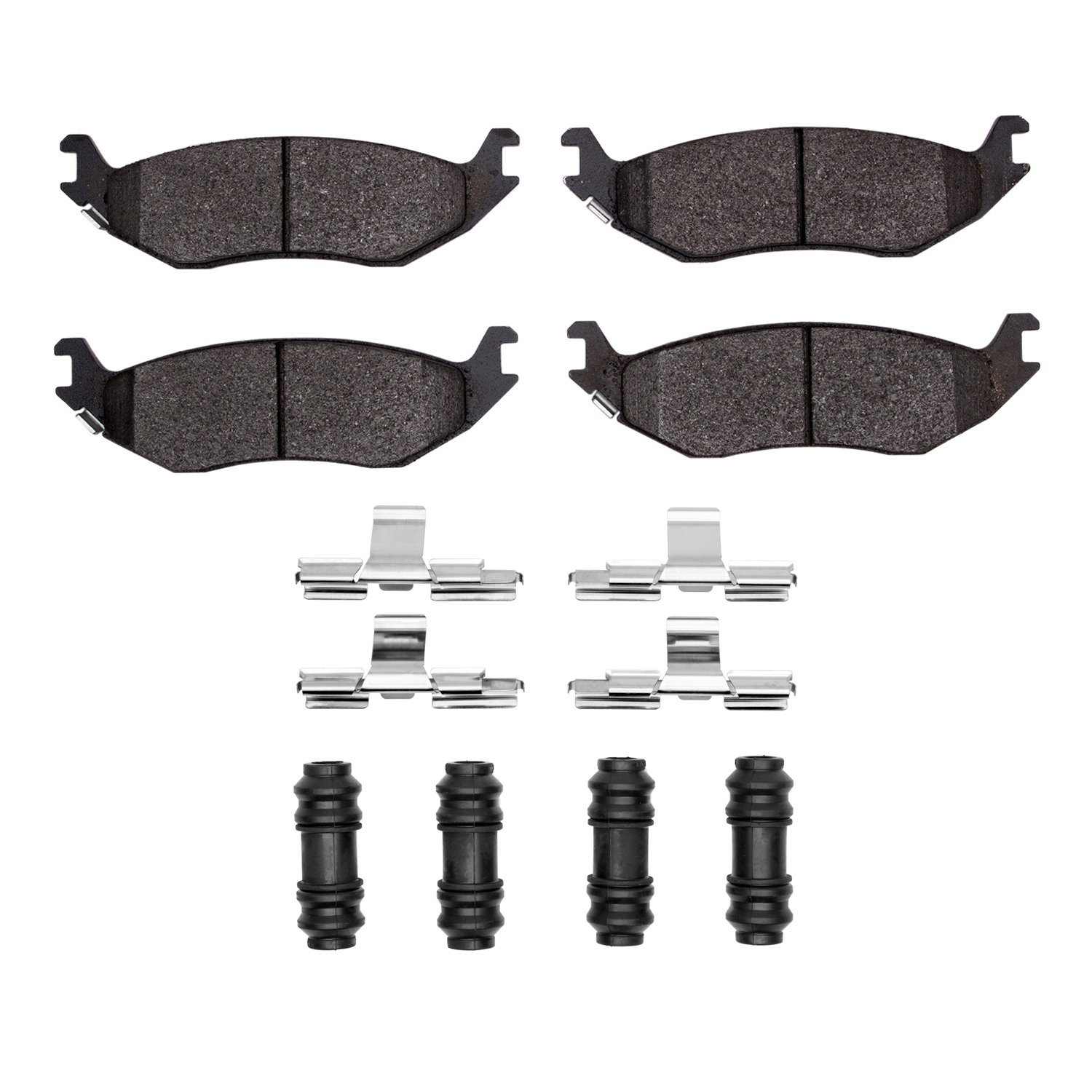 1214-0898-01 Heavy-Duty Brake Pads & Hardware Kit, Fits Select Mopar, Position: Rear