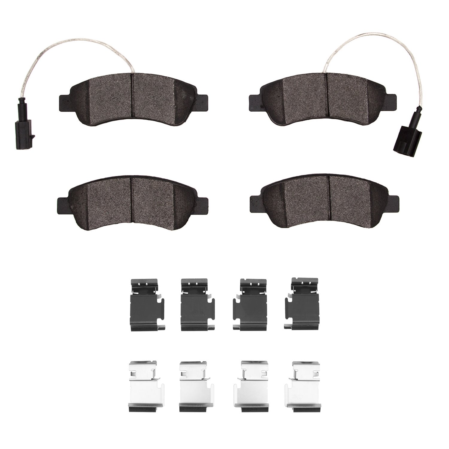 1214-1490-01 Heavy-Duty Brake Pads & Hardware Kit, 2014-2021 Mopar, Position: Rear