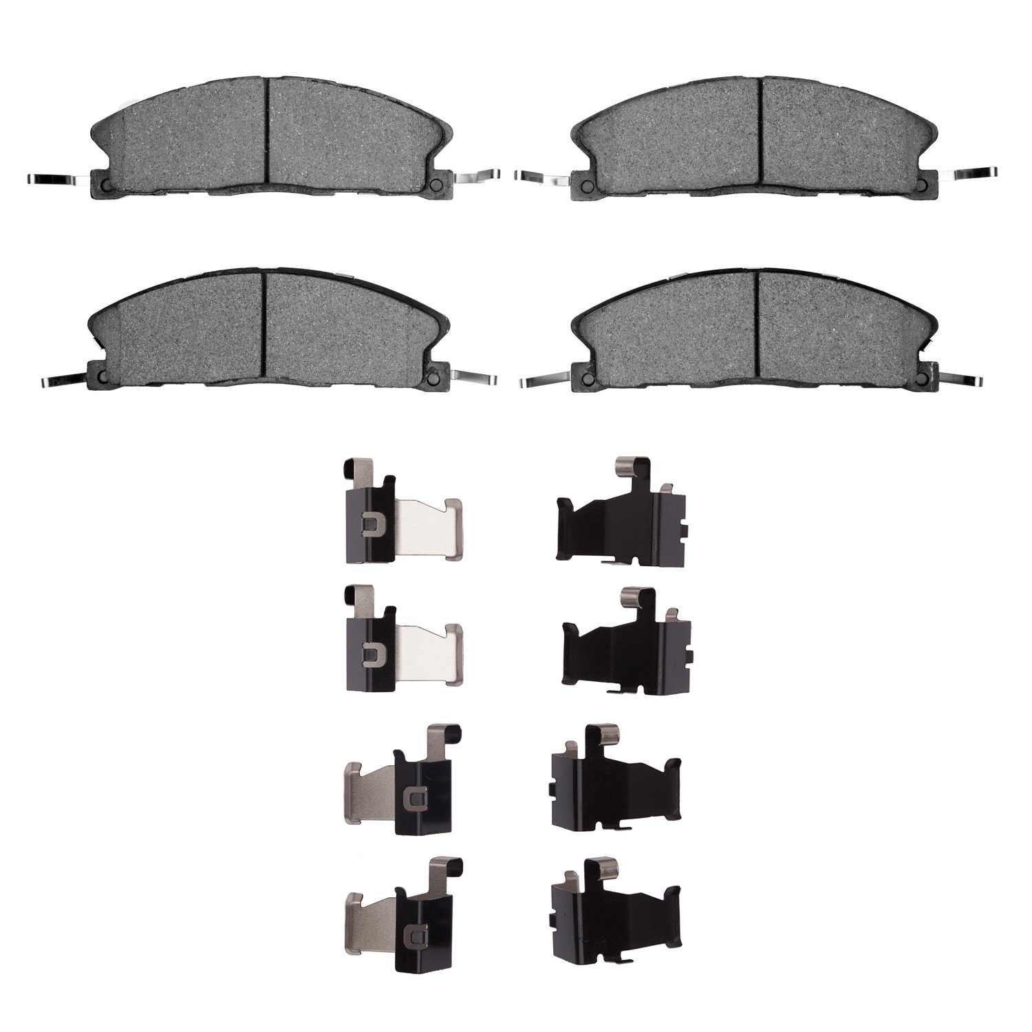 1214-1611-13 Heavy-Duty Brake Pads & Hardware Kit, 2013-2019 Ford/Lincoln/Mercury/Mazda, Position: Front
