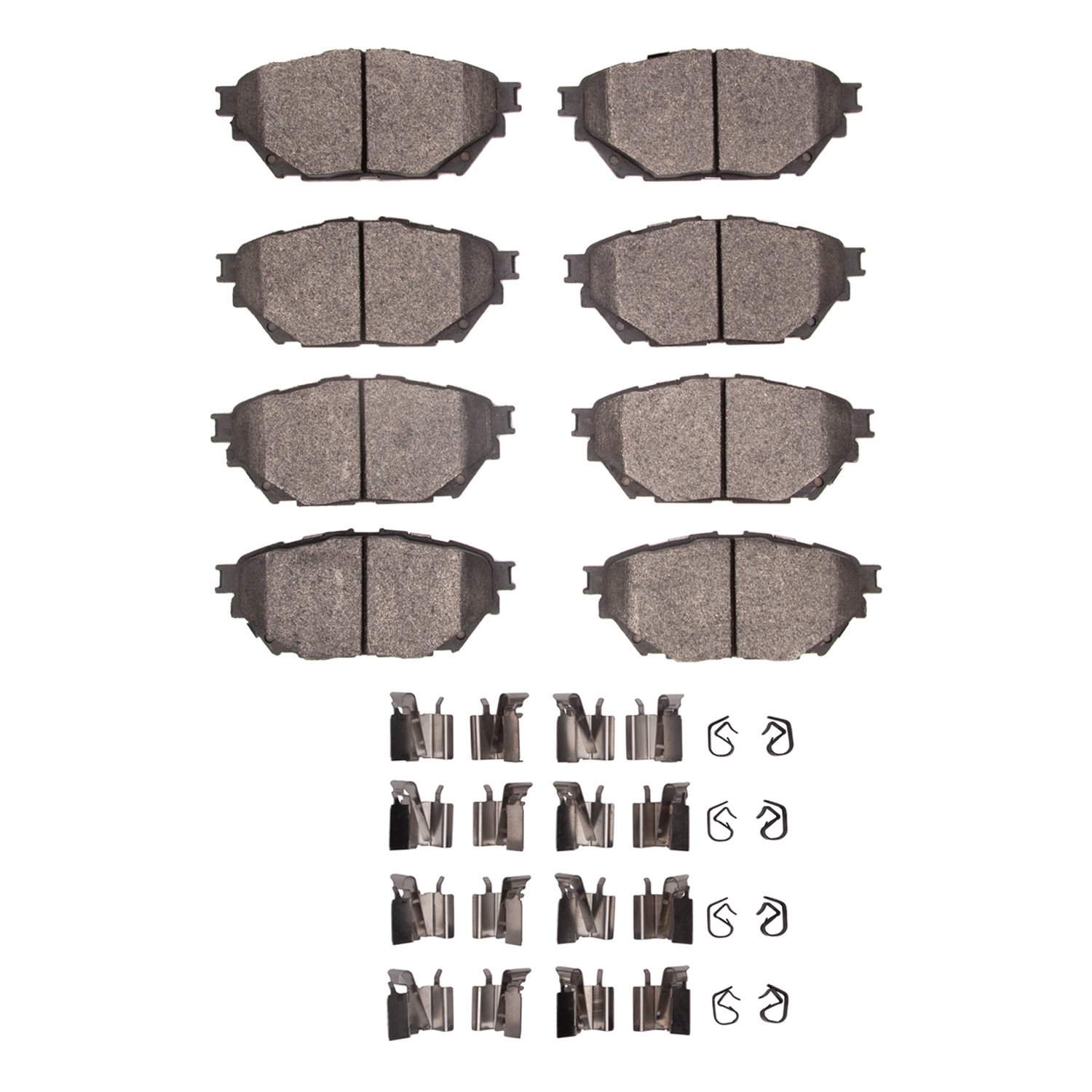 1214-1682-01 Heavy-Duty Brake Pads & Hardware Kit, 2012-2020 Multiple Makes/Models, Position: Rear,Fr,Front,Rr