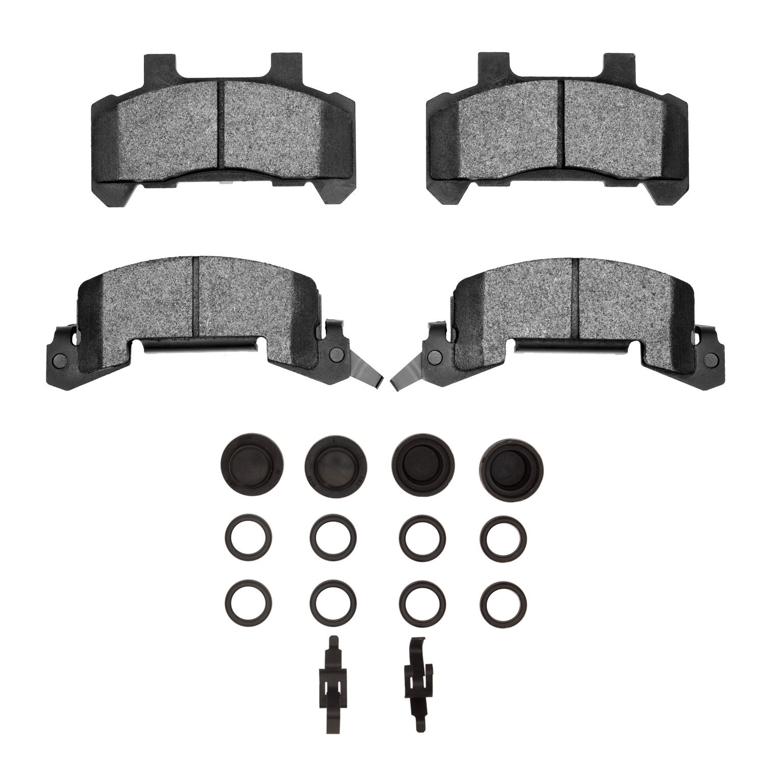 1310-0289-02 3000-Series Ceramic Brake Pads & Hardware Kit, 1982-1989 GM, Position: Front