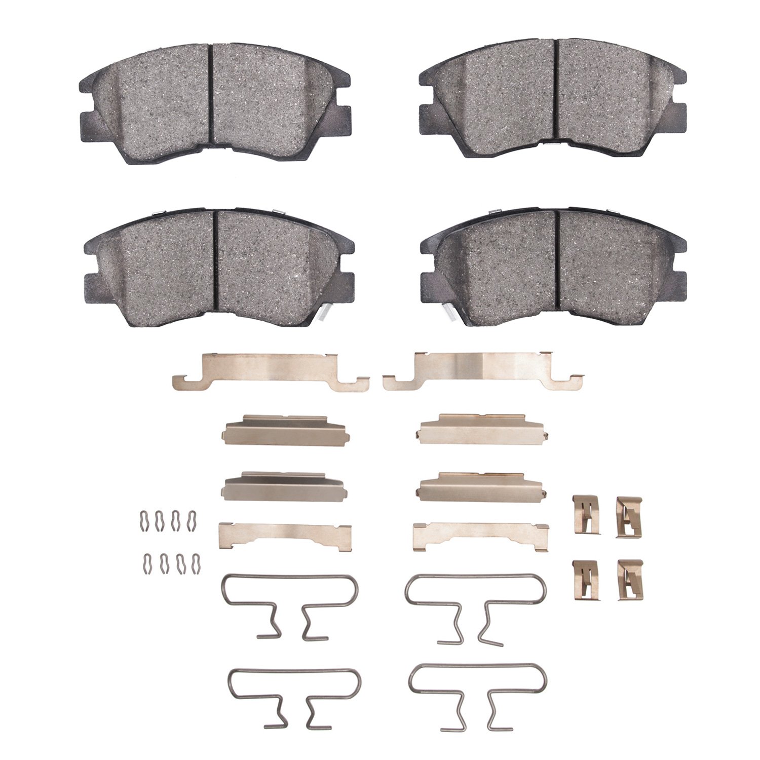 1310-0349-02 3000-Series Ceramic Brake Pads & Hardware Kit, 1986-2008 Multiple Makes/Models, Position: Front