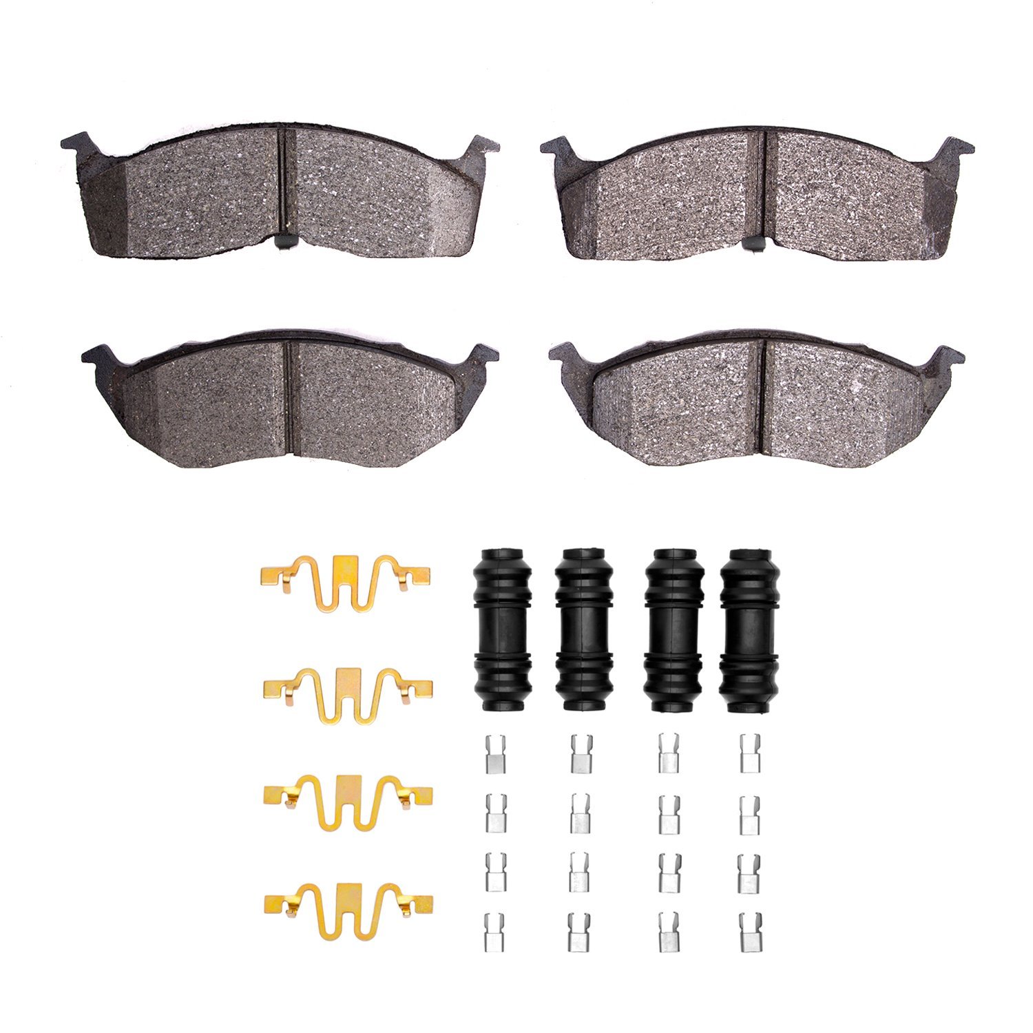 1310-0642-01 3000-Series Ceramic Brake Pads & Hardware Kit, 1995-2005 Mopar, Position: Front