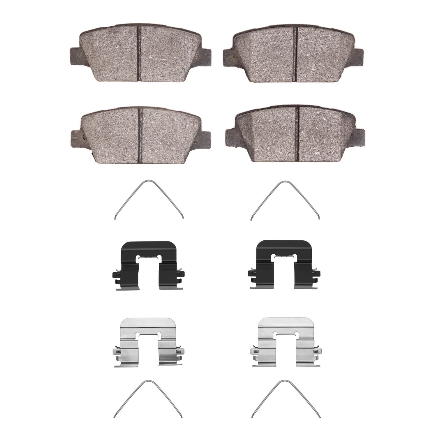 1310-2050-01 3000-Series Ceramic Brake Pads & Hardware Kit, 2017-2019 Kia/Hyundai/Genesis, Position: Rear