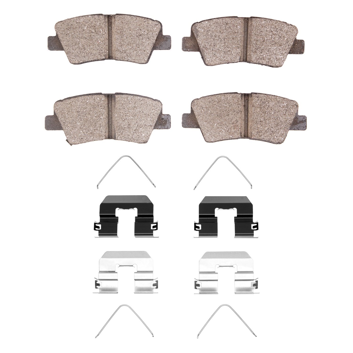 1310-2098-01 3000-Series Ceramic Brake Pads & Hardware Kit, Fits Select Kia/Hyundai/Genesis, Position: Rear