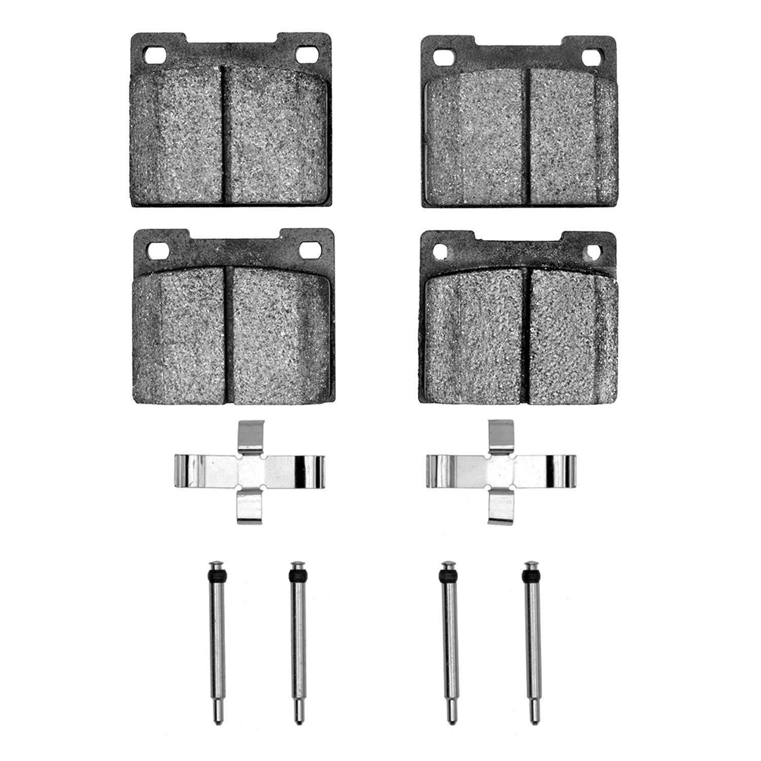 1311-0044-04 3000-Series Semi-Metallic Brake Pads & Hardware Kit, 1968-1971 Volvo, Position: Rear