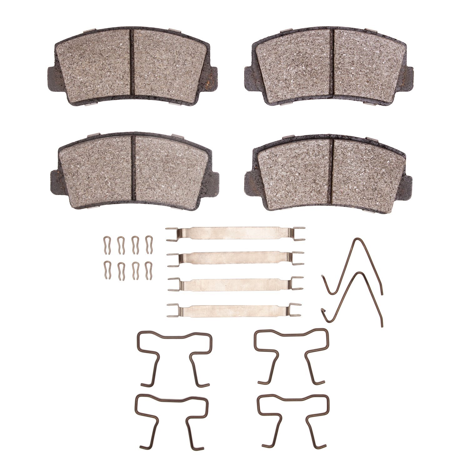 1311-0076-03 3000-Series Semi-Metallic Brake Pads & Hardware Kit, 1970-1984 Ford/Lincoln/Mercury/Mazda, Position: Front