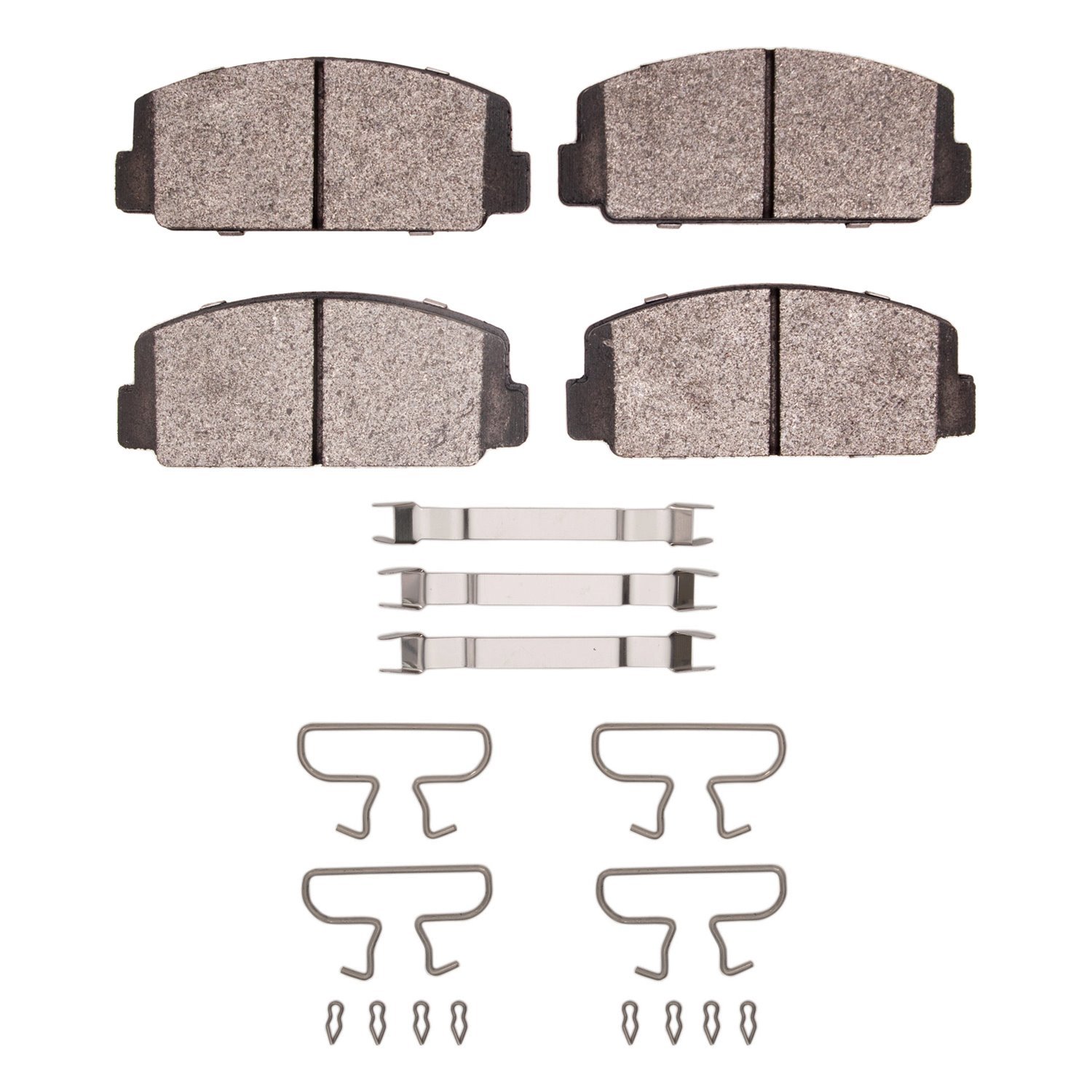 1311-0112-01 3000-Series Semi-Metallic Brake Pads & Hardware Kit, 1972-1981 Subaru, Position: Front