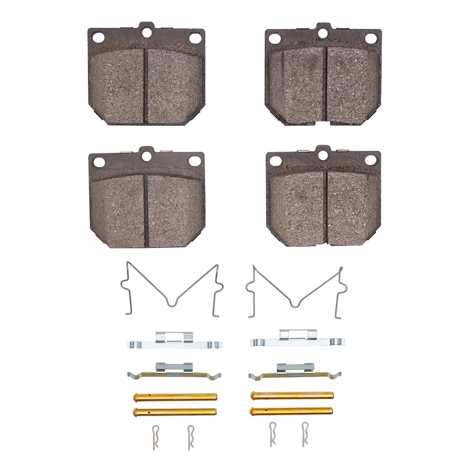 1311-0114-01 3000-Series Semi-Metallic Brake Pads & Hardware Kit, 1969-1983 Multiple Makes/Models, Position: Front