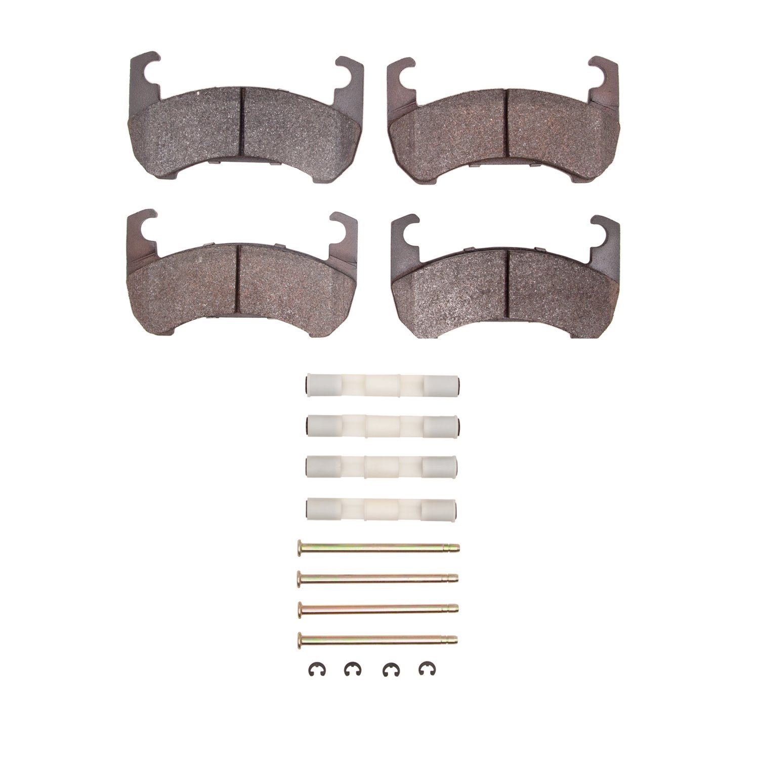 1311-0119-01 3000-Series Semi-Metallic Brake Pads & Hardware Kit, 1976-1980 GM, Position: Front