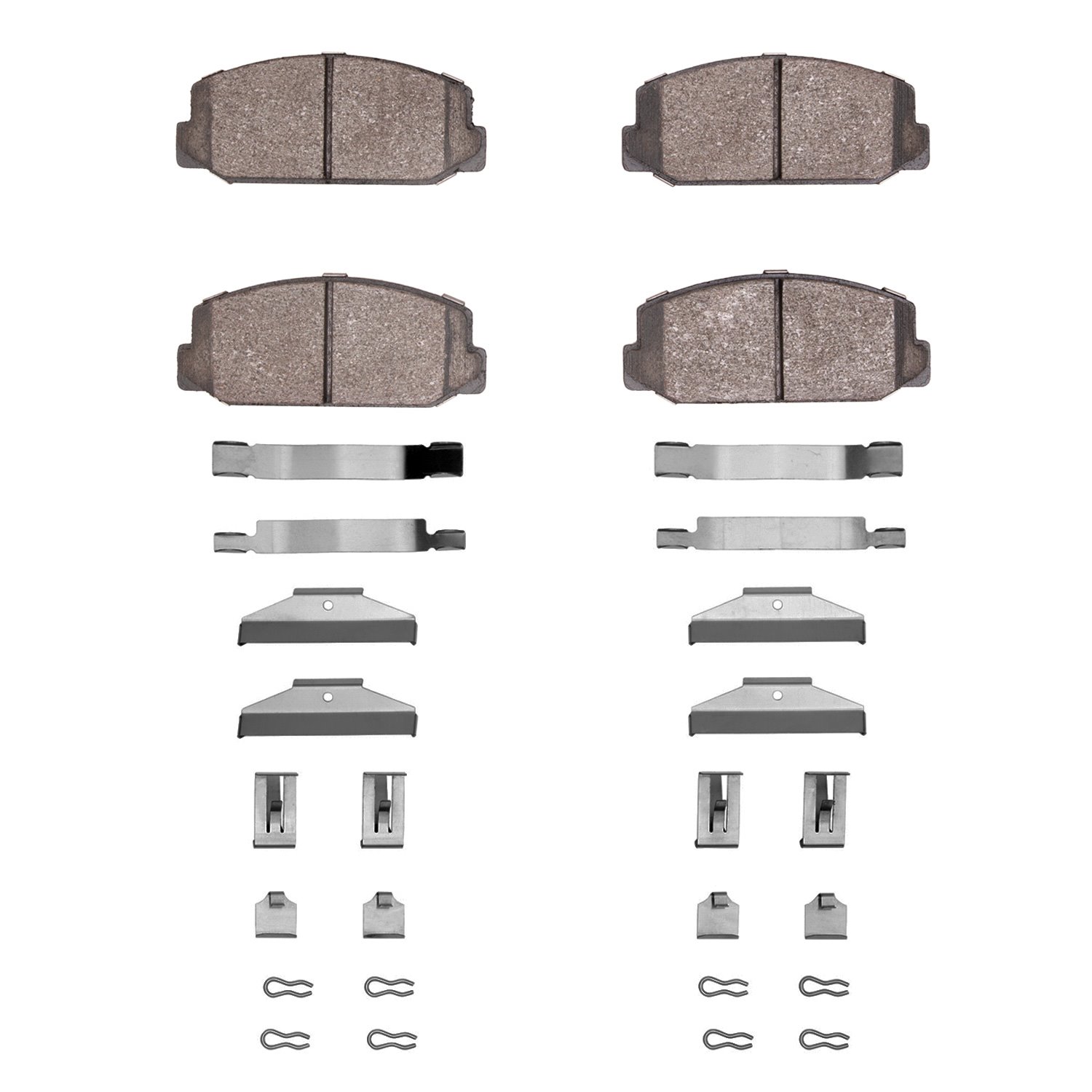 1311-0178-02 3000-Series Semi-Metallic Brake Pads & Hardware Kit, 1970-1975 Lexus/Toyota/Scion, Position: Front