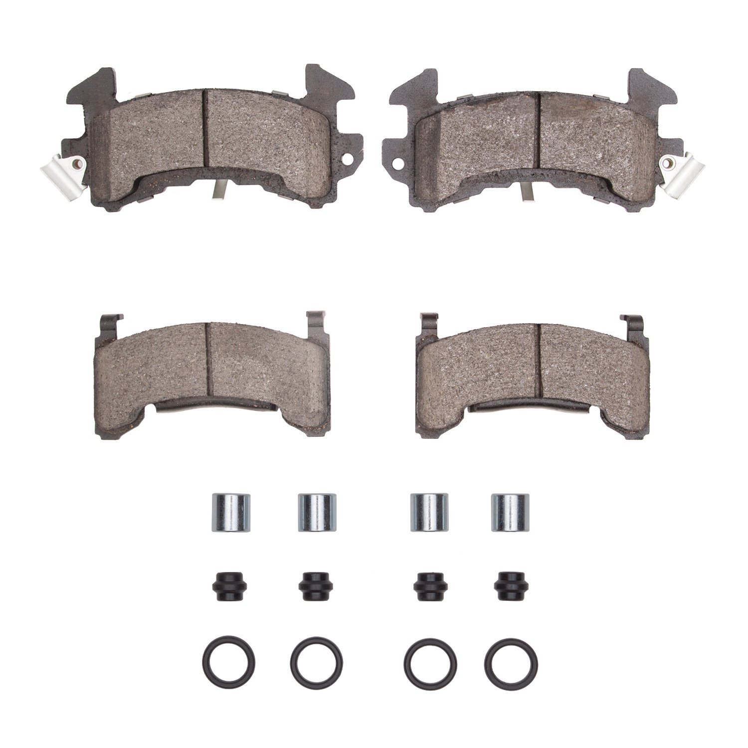 1311-0202-01 3000-Series Semi-Metallic Brake Pads & Hardware Kit, 1982-1988 GM, Position: Rear