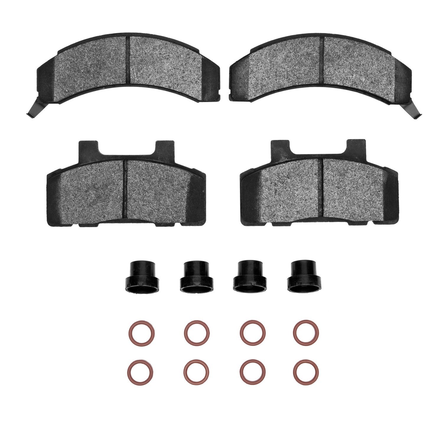 1311-0215-02 3000-Series Semi-Metallic Brake Pads & Hardware Kit, 1983-1990 GM, Position: Front