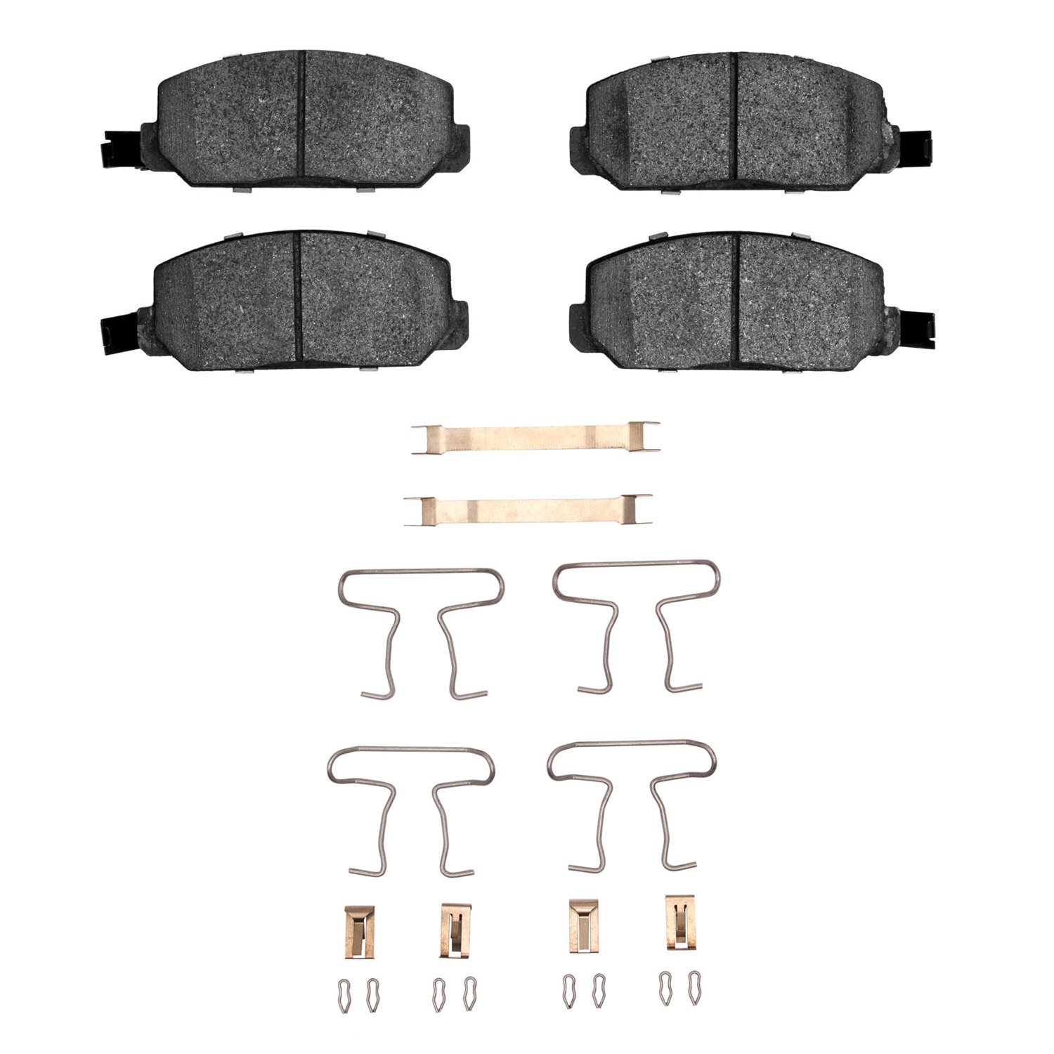 1311-0226-01 3000-Series Semi-Metallic Brake Pads & Hardware Kit, 1976-1982 Acura/Honda, Position: Front