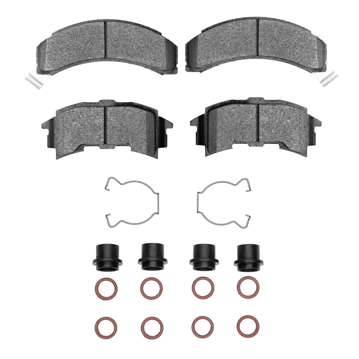 1311-0262-01 3000-Series Semi-Metallic Brake Pads & Hardware Kit, 1984-1988 GM, Position: Rear