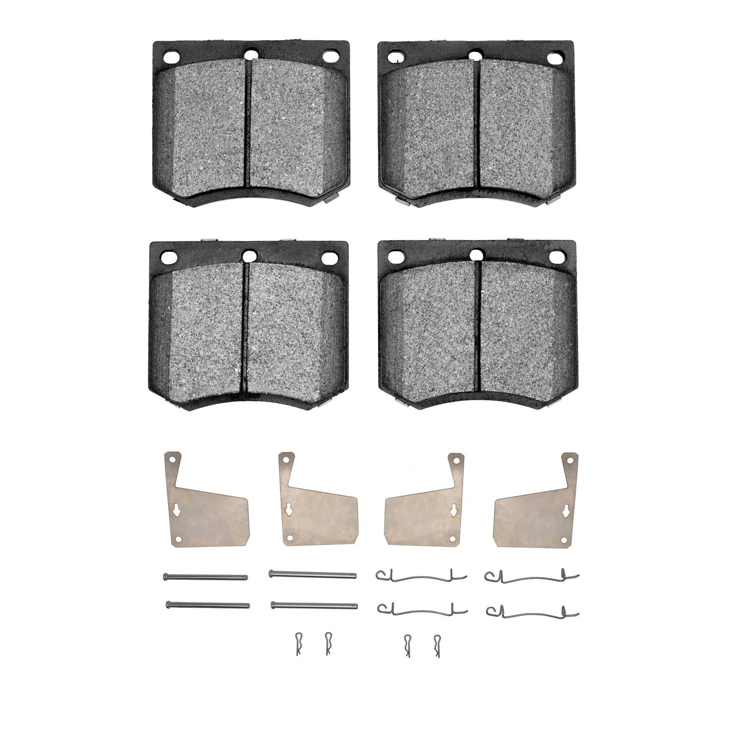 1311-0330-03 3000-Series Semi-Metallic Brake Pads & Hardware Kit, 1970-1977 Ford/Lincoln/Mercury/Mazda, Position: Front