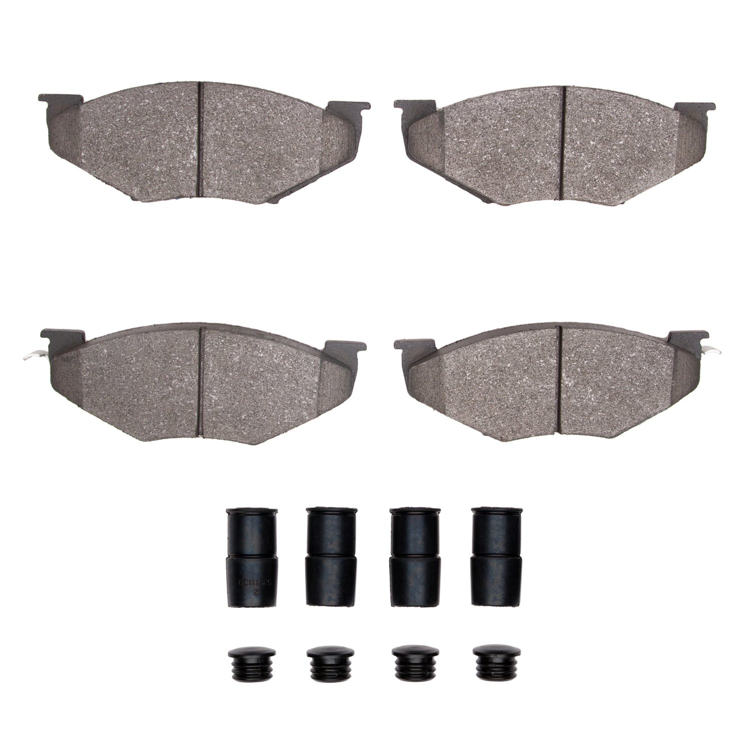 1311-0367-01 3000-Series Semi-Metallic Brake Pads & Hardware Kit, 1987-1988 Mopar, Position: Front