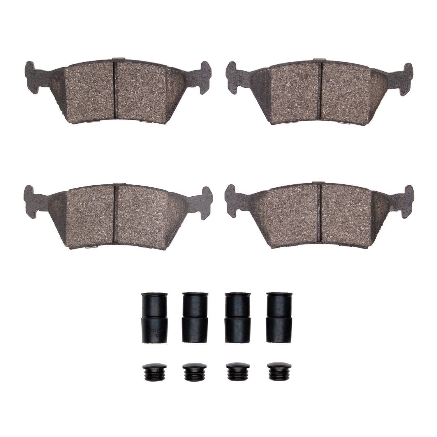 1311-0381-01 3000-Series Semi-Metallic Brake Pads & Hardware Kit, 1985-1988 Mopar, Position: Rear