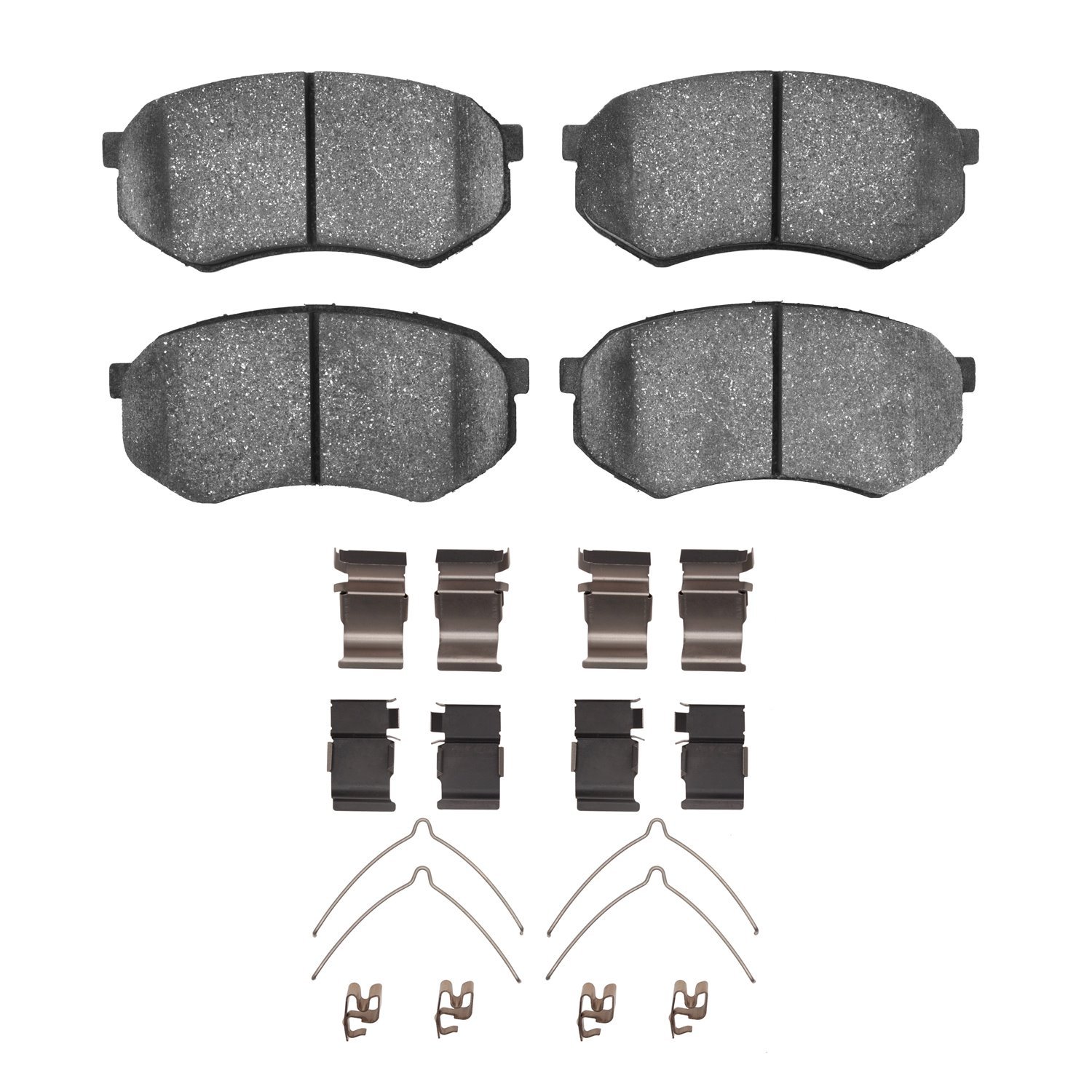 1311-0433-01 3000-Series Semi-Metallic Brake Pads & Hardware Kit, 1989-2005 Multiple Makes/Models, Position: Fr,Front