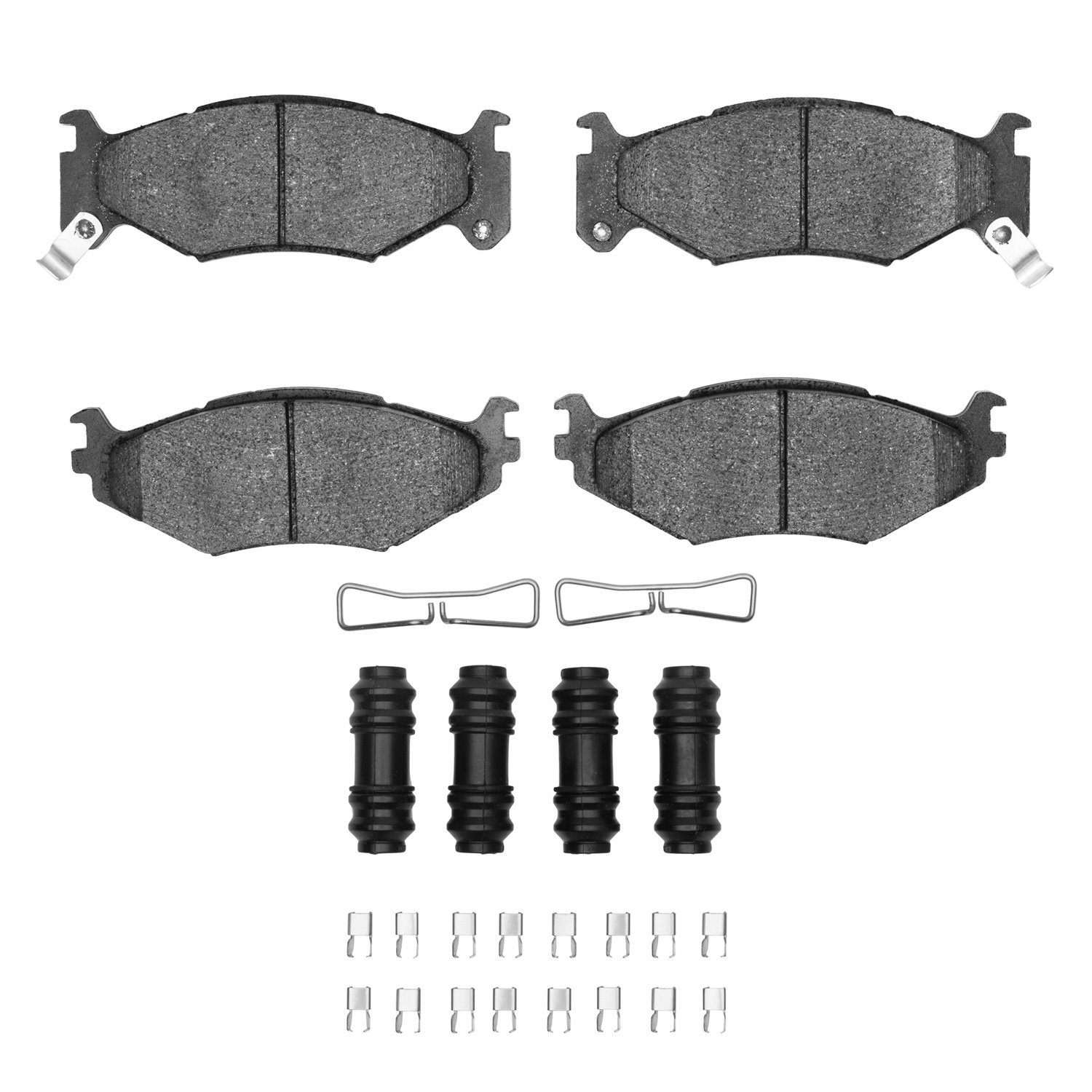 1311-0522-01 3000-Series Semi-Metallic Brake Pads & Hardware Kit, 1991-1995 Mopar, Position: Front