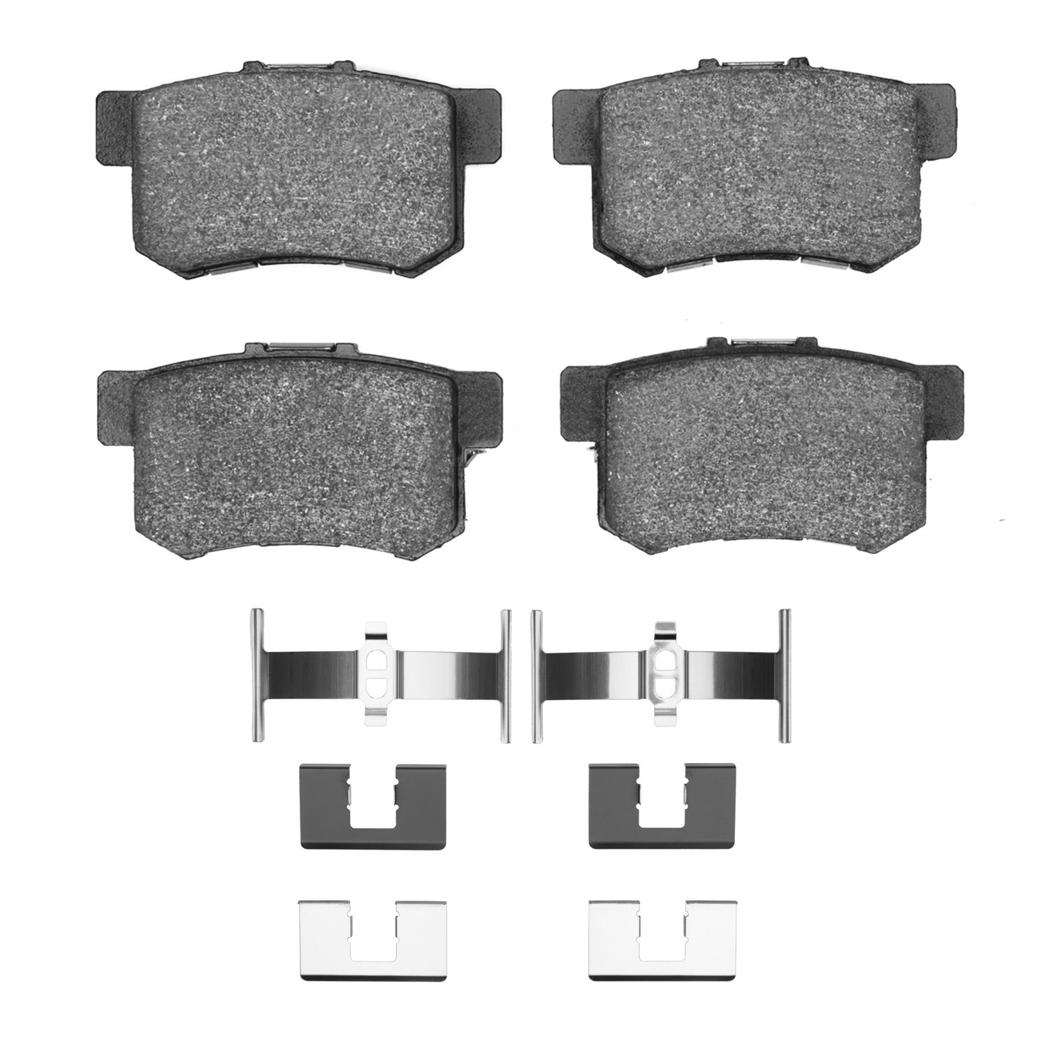 1311-0537-02 3000-Series Semi-Metallic Brake Pads & Hardware Kit, 1997-2002 Acura/Honda, Position: Rear