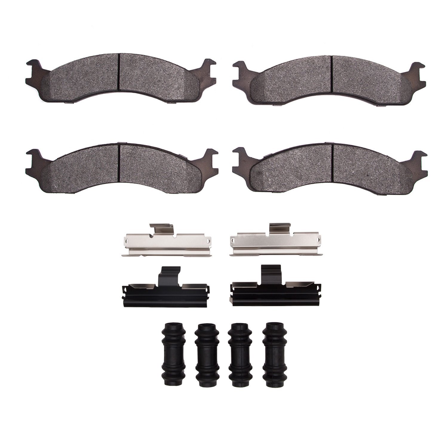 1311-0655-11 3000-Series Semi-Metallic Brake Pads & Hardware Kit, 1998-2003 Mopar, Position: Front