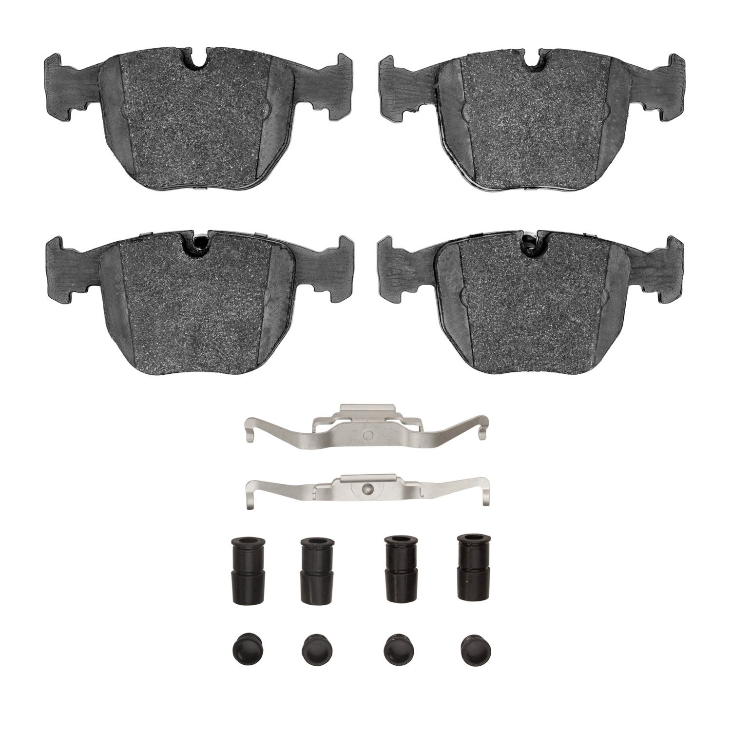 1311-0681-02 3000-Series Semi-Metallic Brake Pads & Hardware Kit, 2000-2003 BMW, Position: Front