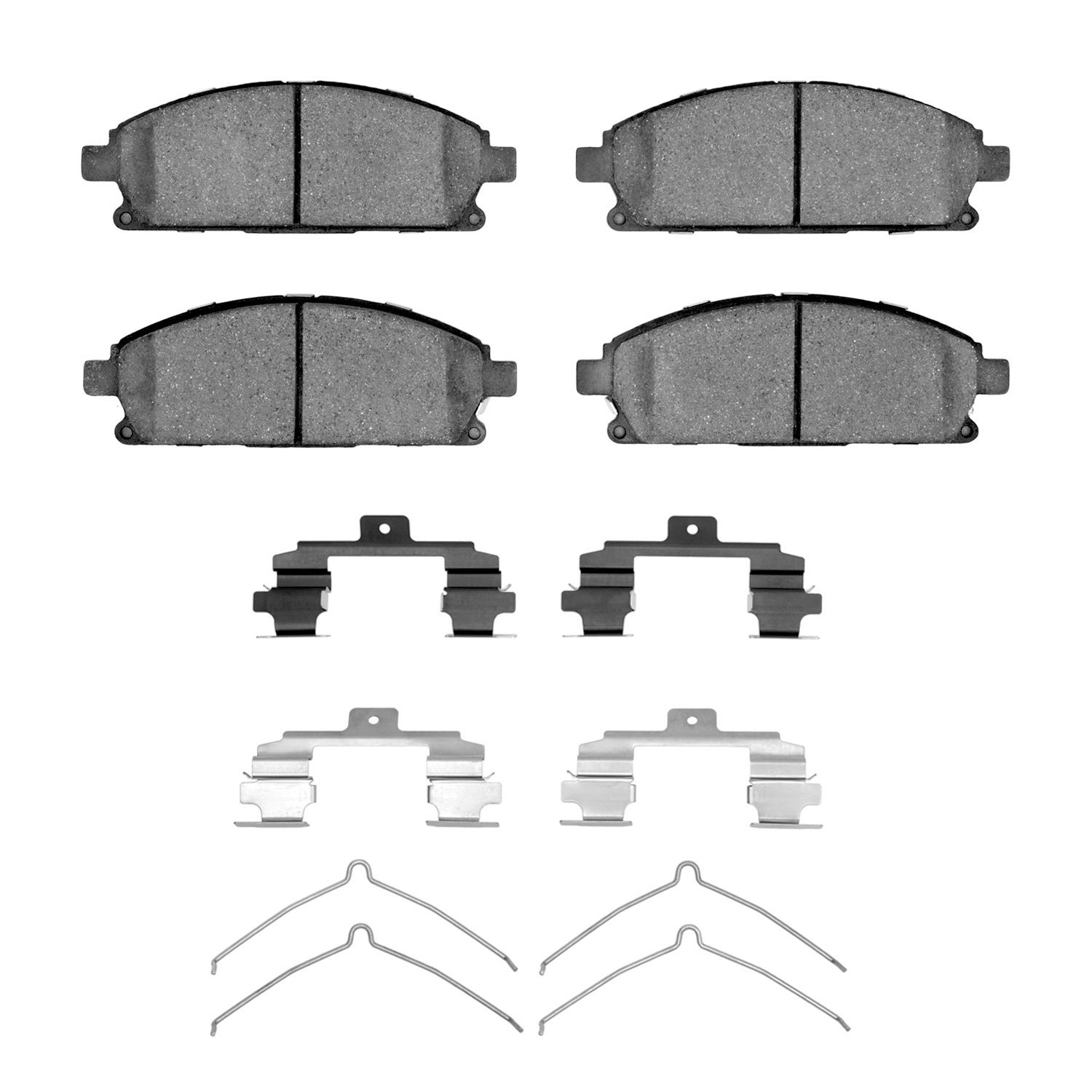 1311-0691-01 3000-Series Semi-Metallic Brake Pads & Hardware Kit, 2002-2017 Multiple Makes/Models, Position: Front