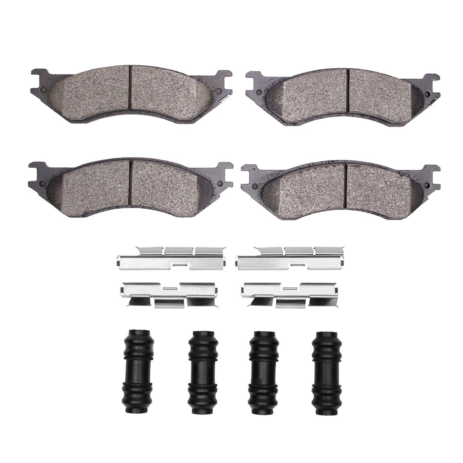 1311-0702-13 3000-Series Semi-Metallic Brake Pads & Hardware Kit, 2003-2003 Mopar, Position: Front