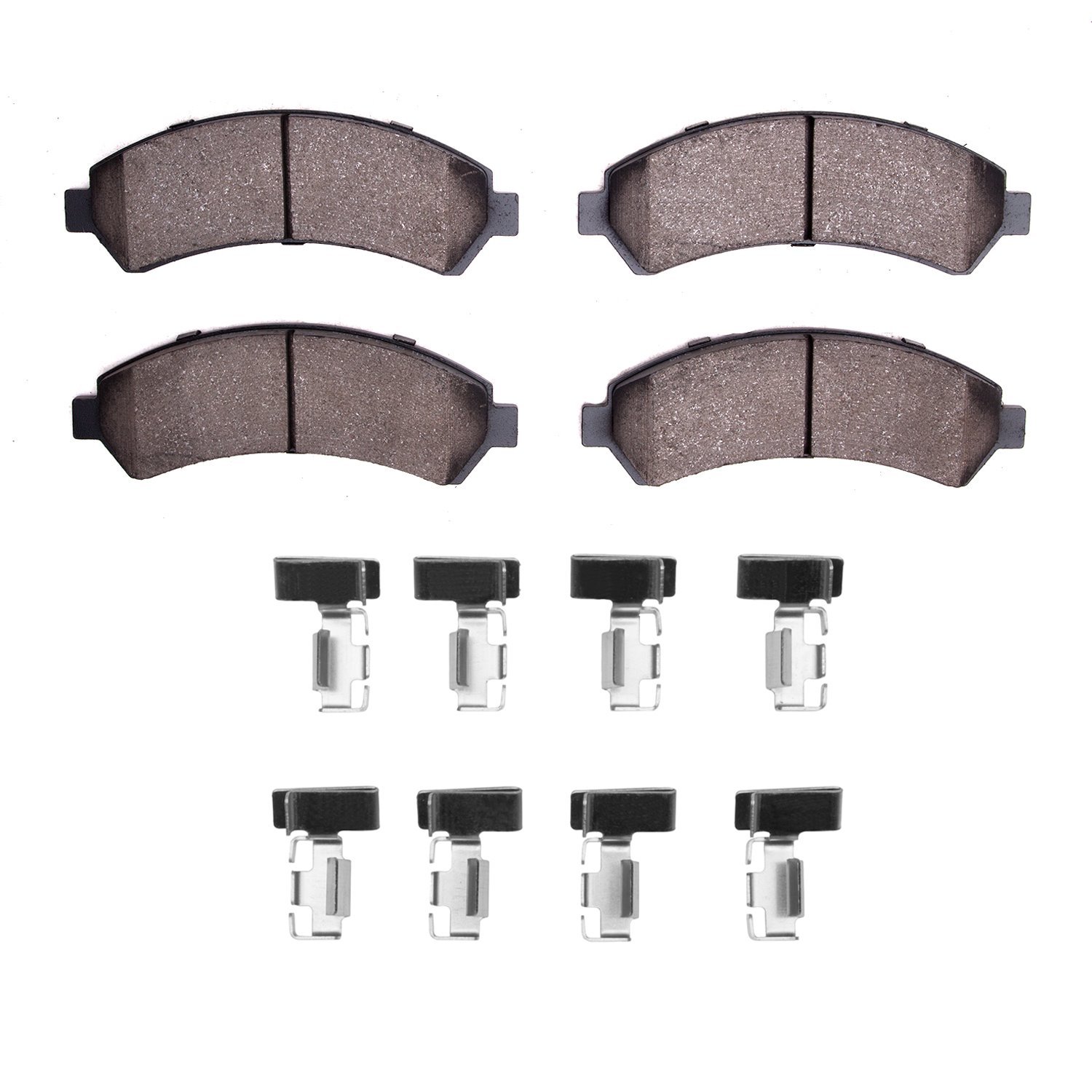 1311-0726-01 3000-Series Semi-Metallic Brake Pads & Hardware Kit, 1997-2005 GM, Position: Front