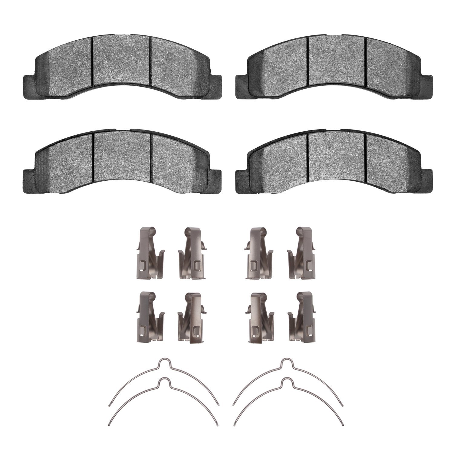 1311-0756-01 3000-Series Semi-Metallic Brake Pads & Hardware Kit, 1999-2005 Ford/Lincoln/Mercury/Mazda, Position: Front