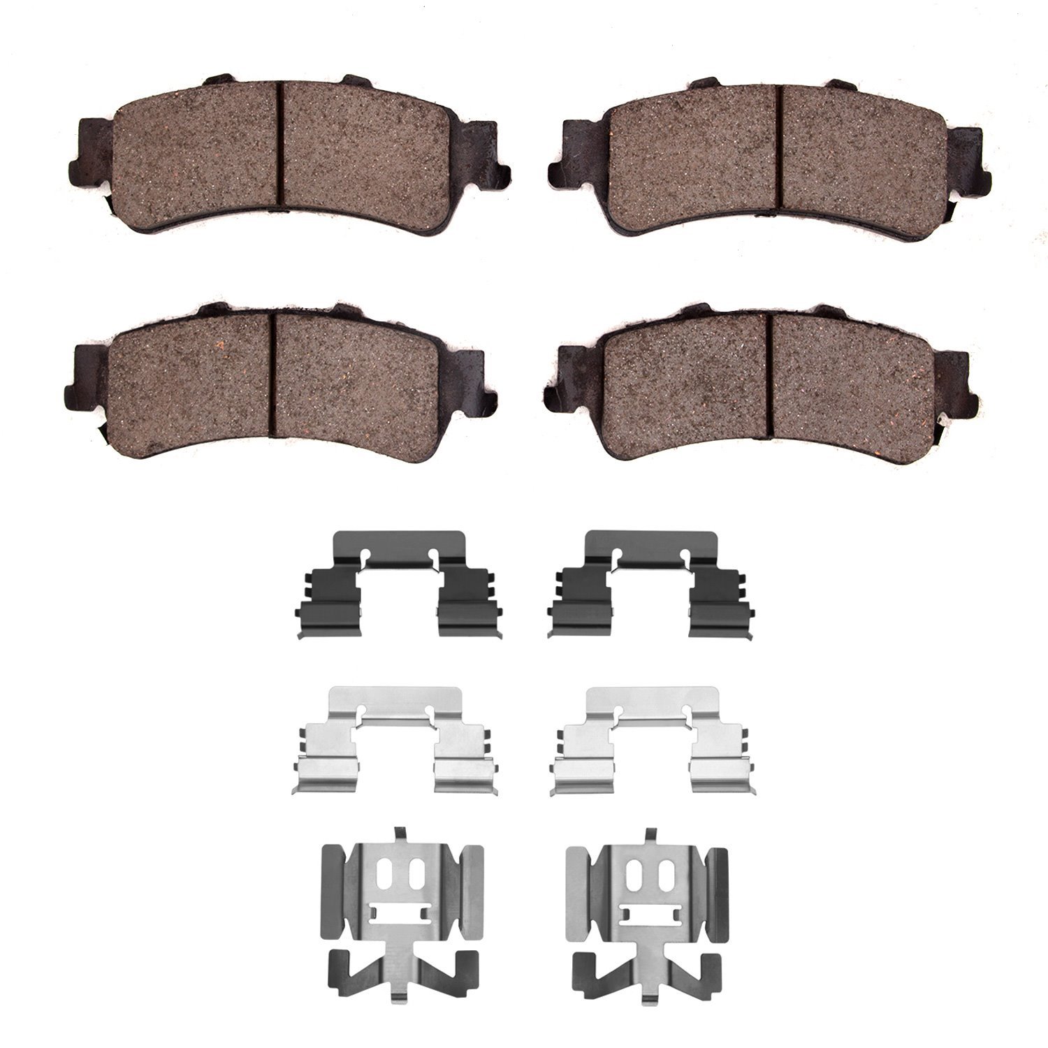 1311-0792-01 3000-Series Semi-Metallic Brake Pads & Hardware Kit, 1999-2011 GM, Position: Rear