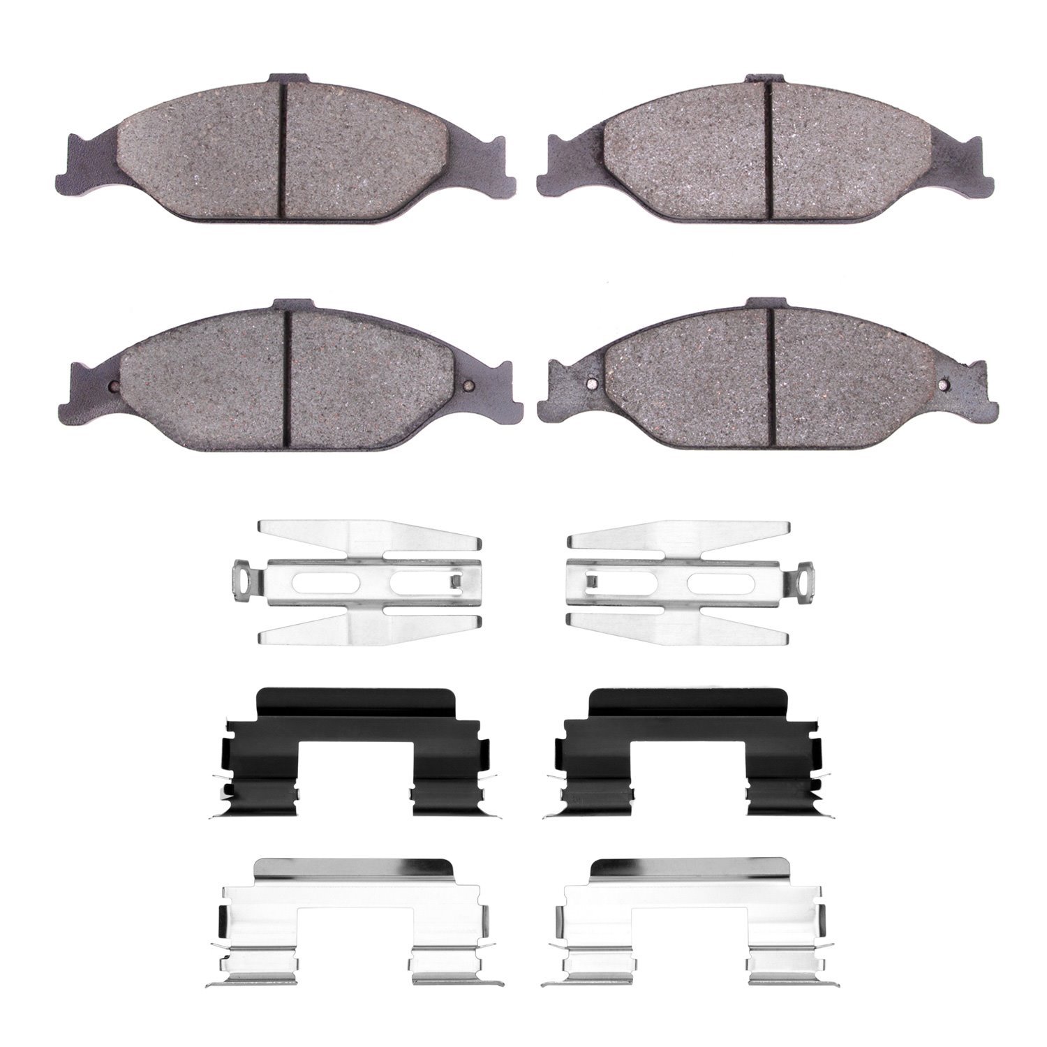 1311-0804-01 3000-Series Semi-Metallic Brake Pads & Hardware Kit, 1999-2004 Ford/Lincoln/Mercury/Mazda, Position: Front