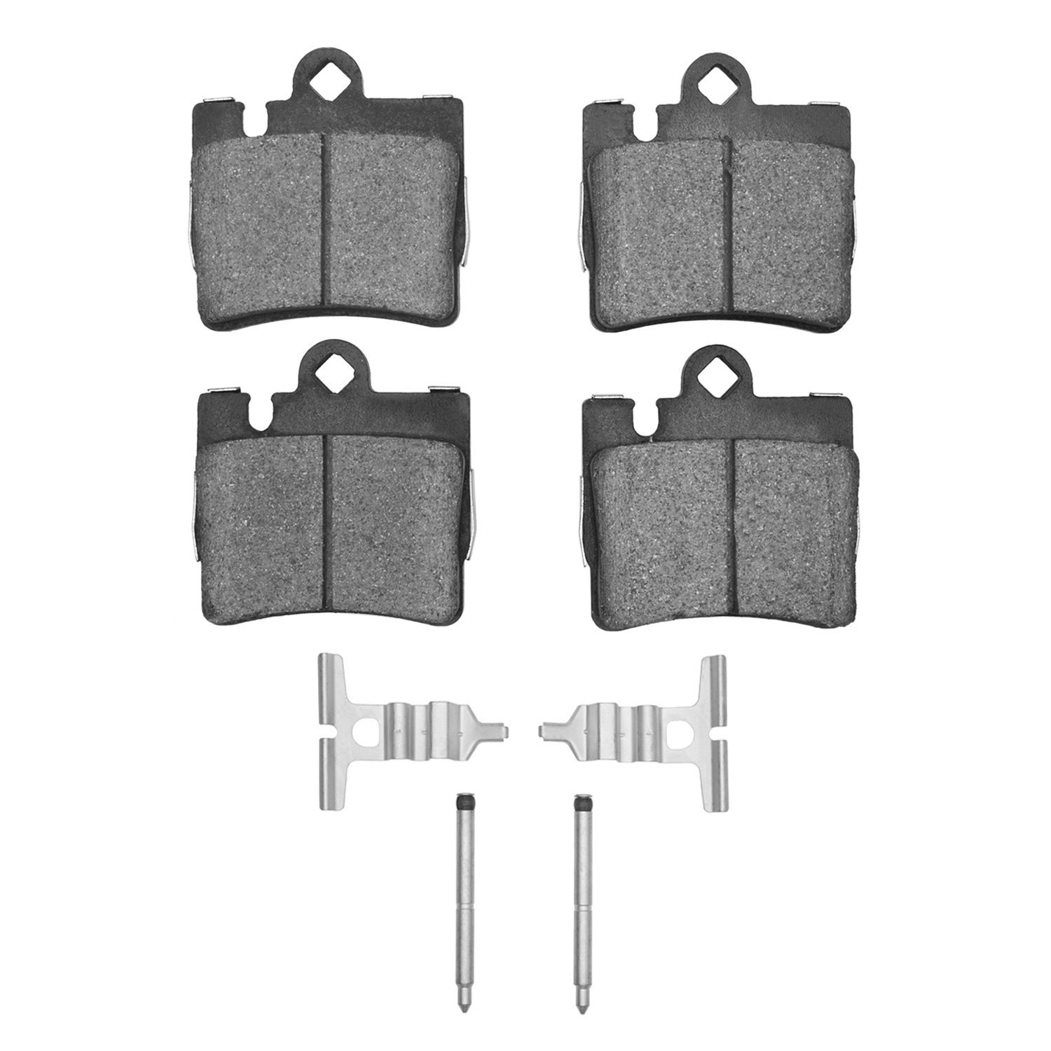 1311-0848-01 3000-Series Semi-Metallic Brake Pads & Hardware Kit, 2000-2003 Mercedes-Benz, Position: Rear
