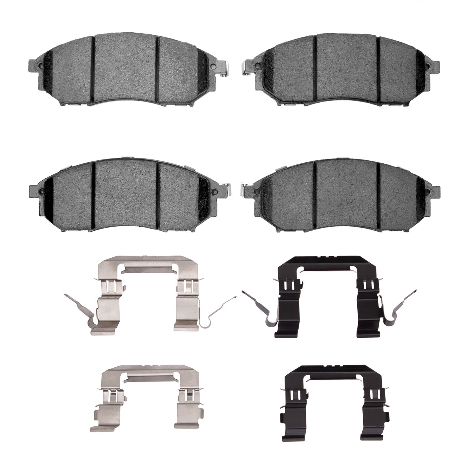 1311-0888-02 3000-Series Semi-Metallic Brake Pads & Hardware Kit, 2005-2014 Infiniti/Nissan, Position: Front