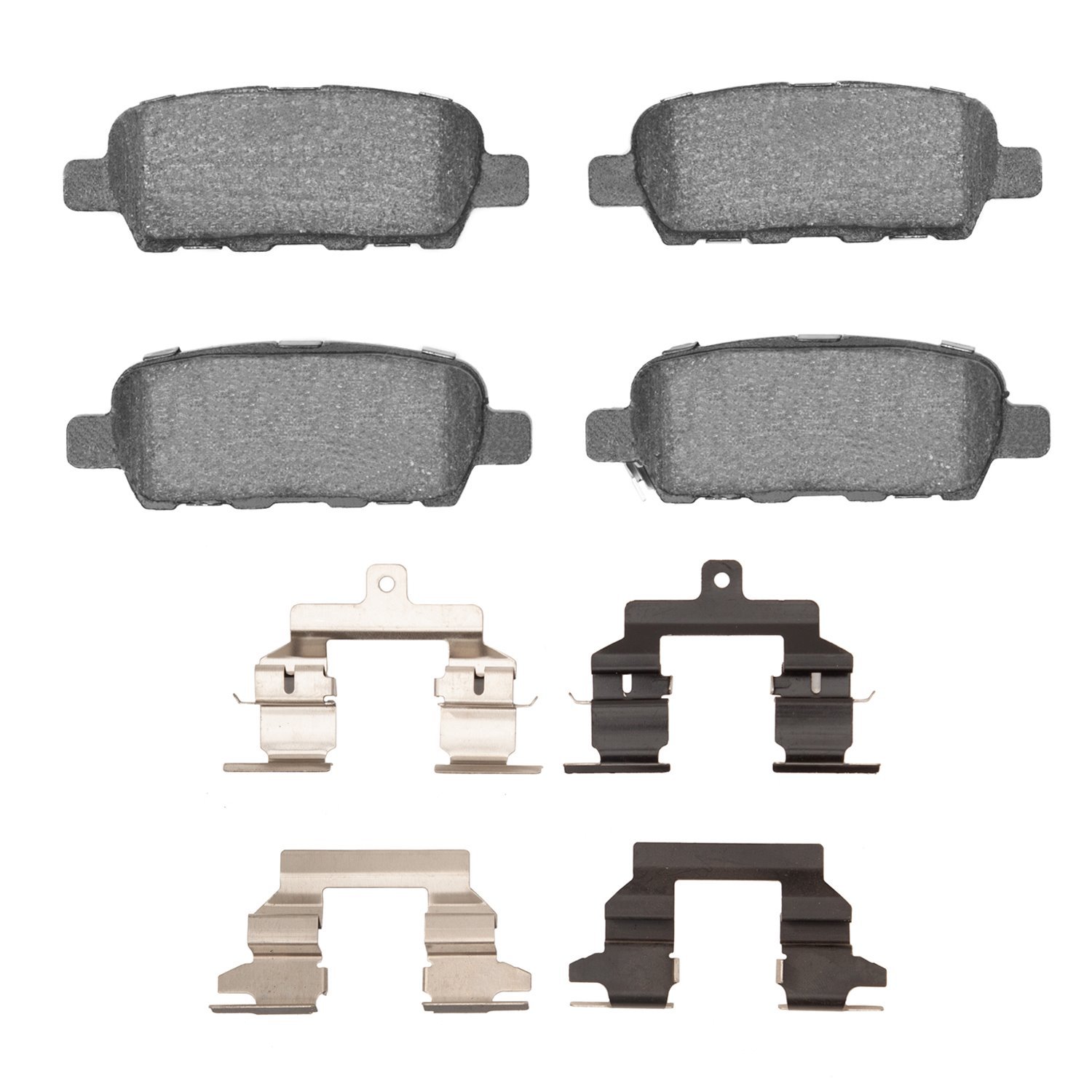 1311-0905-02 3000-Series Semi-Metallic Brake Pads & Hardware Kit, 2008-2013 Infiniti/Nissan, Position: Rear