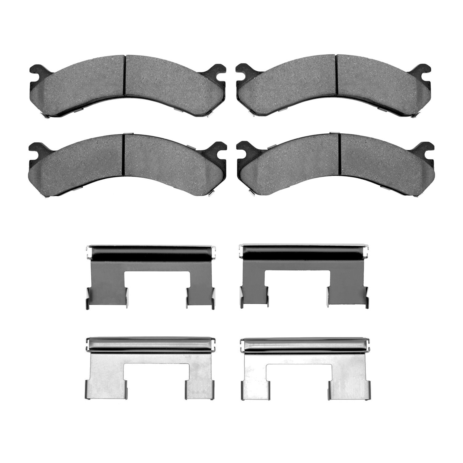 1311-0909-01 3000-Series Semi-Metallic Brake Pads & Hardware Kit, 2001-2010 GM, Position: Rear