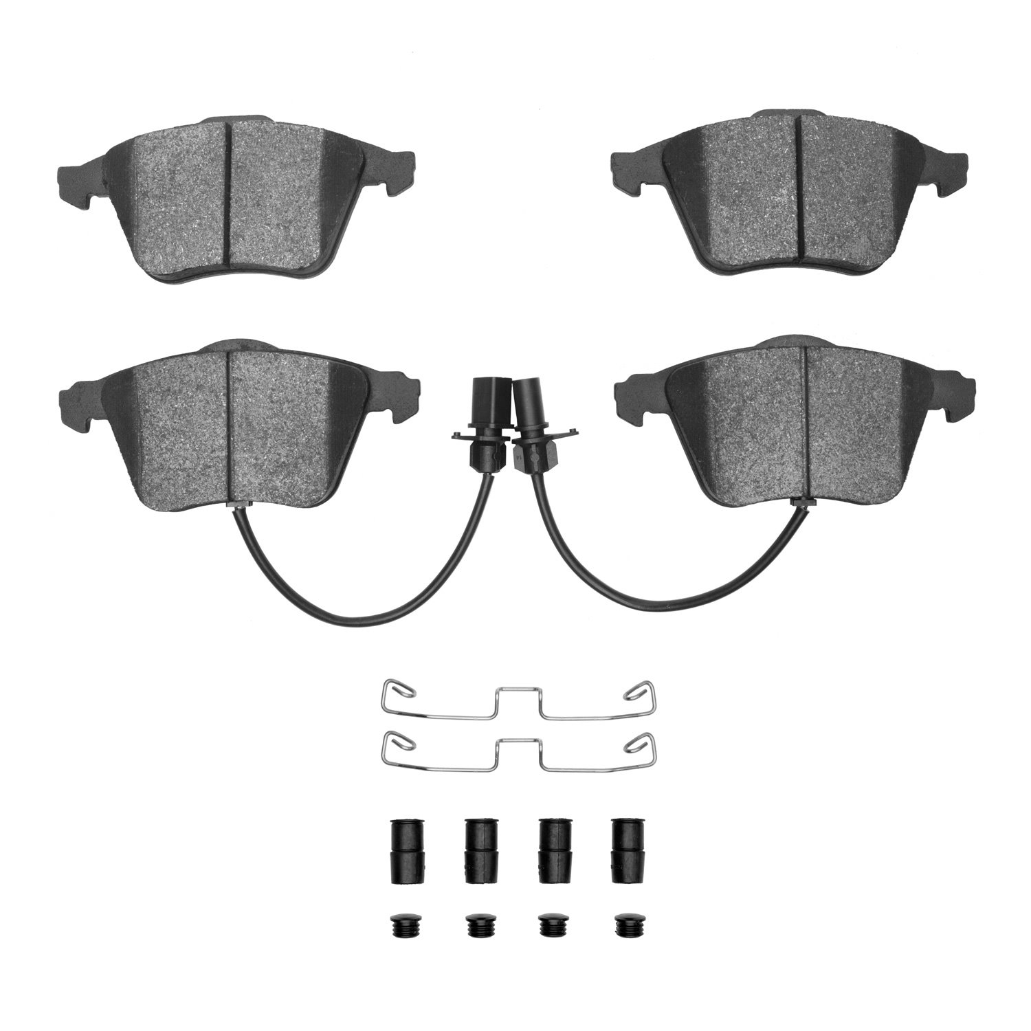 1311-0915-01 3000-Series Semi-Metallic Brake Pads & Hardware Kit, 2001-2005 Audi/Volkswagen, Position: Front