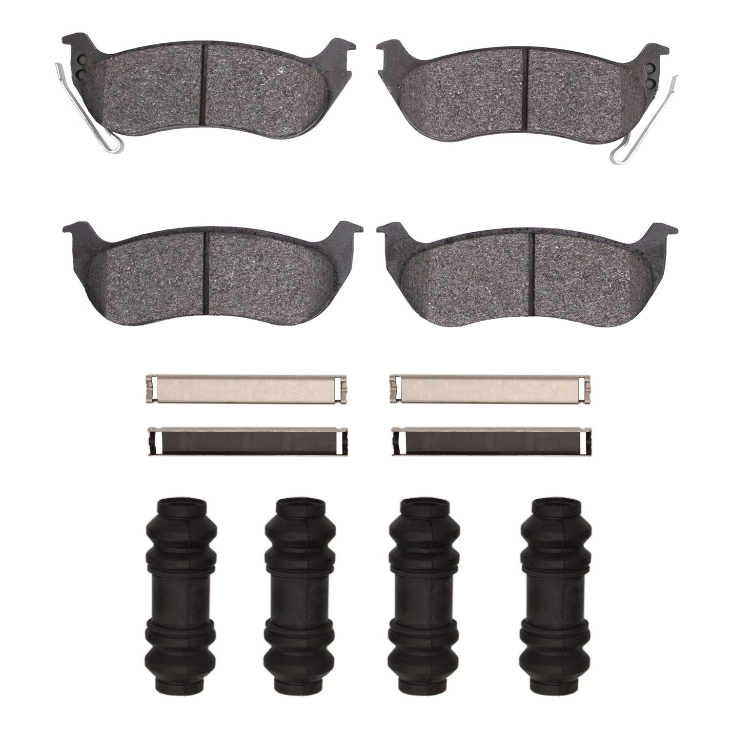 1311-0964-02 3000-Series Semi-Metallic Brake Pads & Hardware Kit, 2006-2010 Ford/Lincoln/Mercury/Mazda, Position: Rear