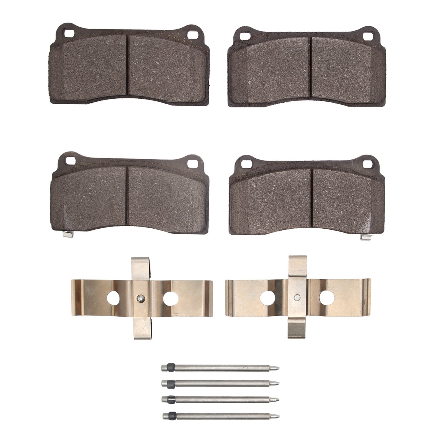 1311-0968-01 3000-Series Semi-Metallic Brake Pads & Hardware Kit, 2003-2017 Mopar, Position: Rear,Front