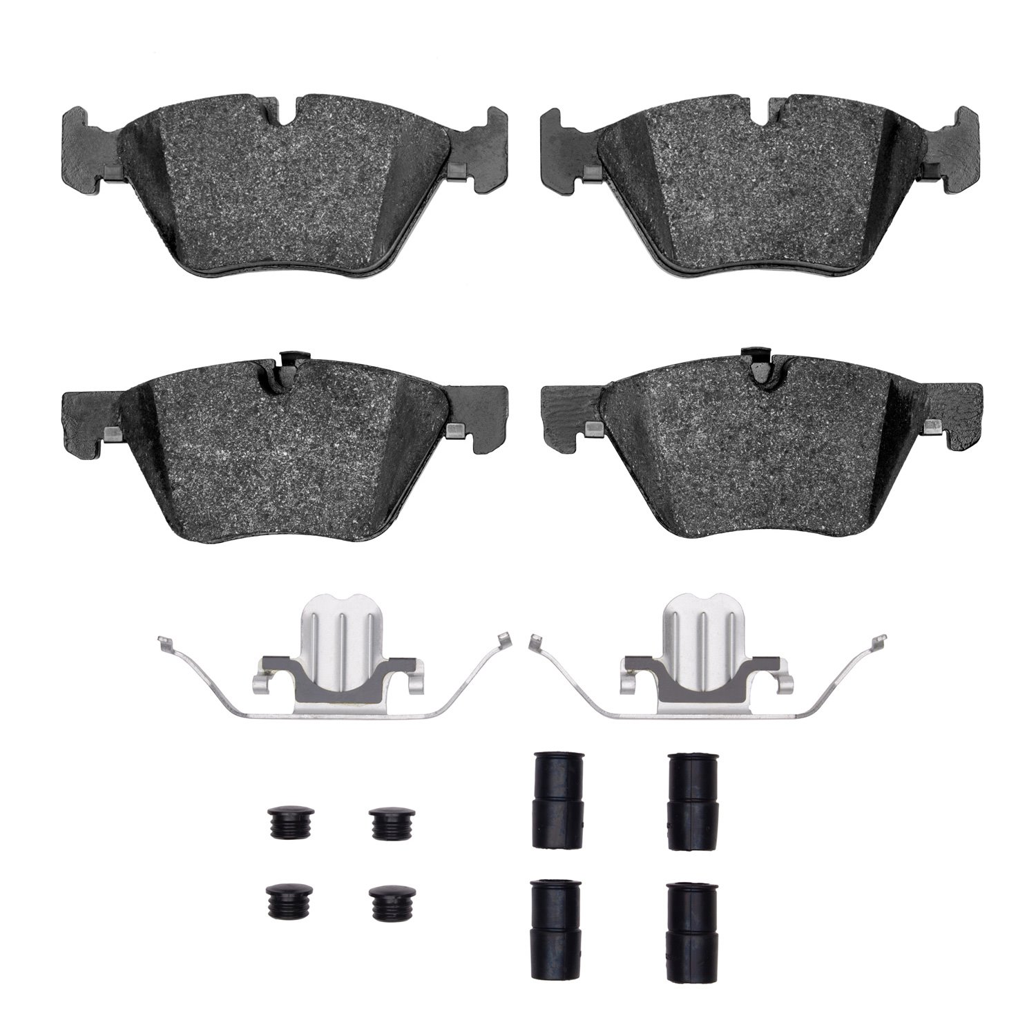 1311-1061-01 3000-Series Semi-Metallic Brake Pads & Hardware Kit, Fits Select BMW, Position: Front