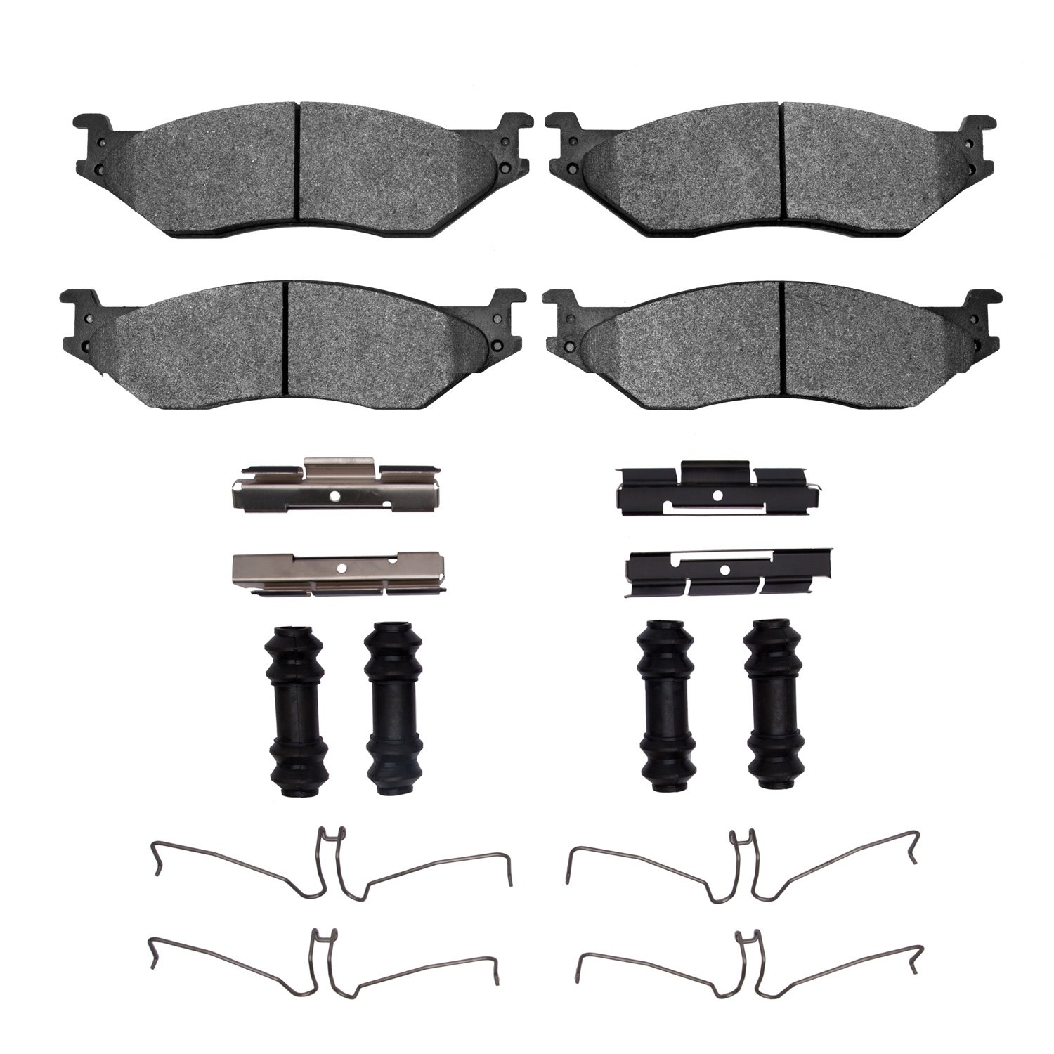 1311-1066-01 3000-Series Semi-Metallic Brake Pads & Hardware Kit, Fits Select Multiple Makes/Models, Position: Rr,Fr & Rr,Front,