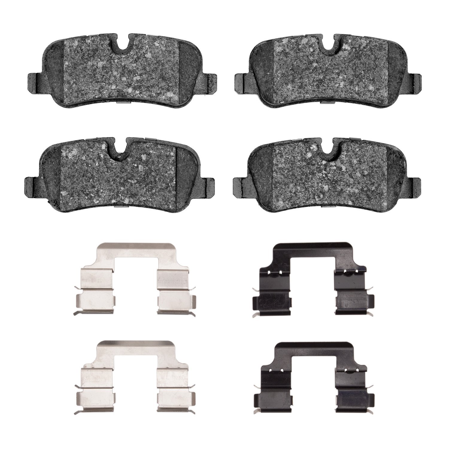 1311-1099-02 3000-Series Semi-Metallic Brake Pads & Hardware Kit, 2005-2016 Land Rover, Position: Rear