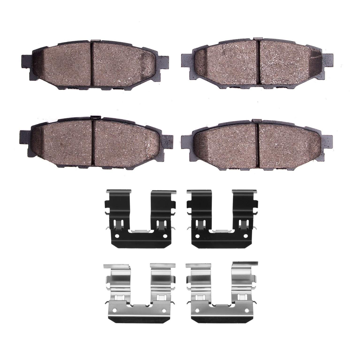 1311-1114-01 3000-Series Semi-Metallic Brake Pads & Hardware Kit, Fits Select Subaru, Position: Rear