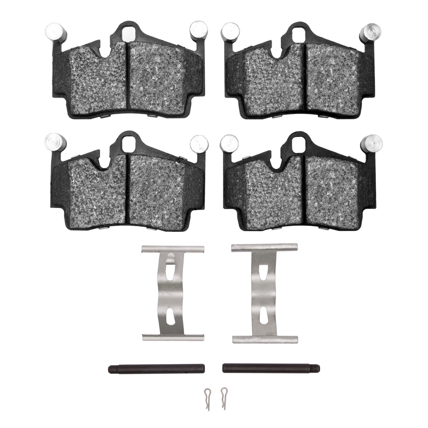 1311-1134-01 3000-Series Semi-Metallic Brake Pads & Hardware Kit, Fits Select Porsche, Position: Rear