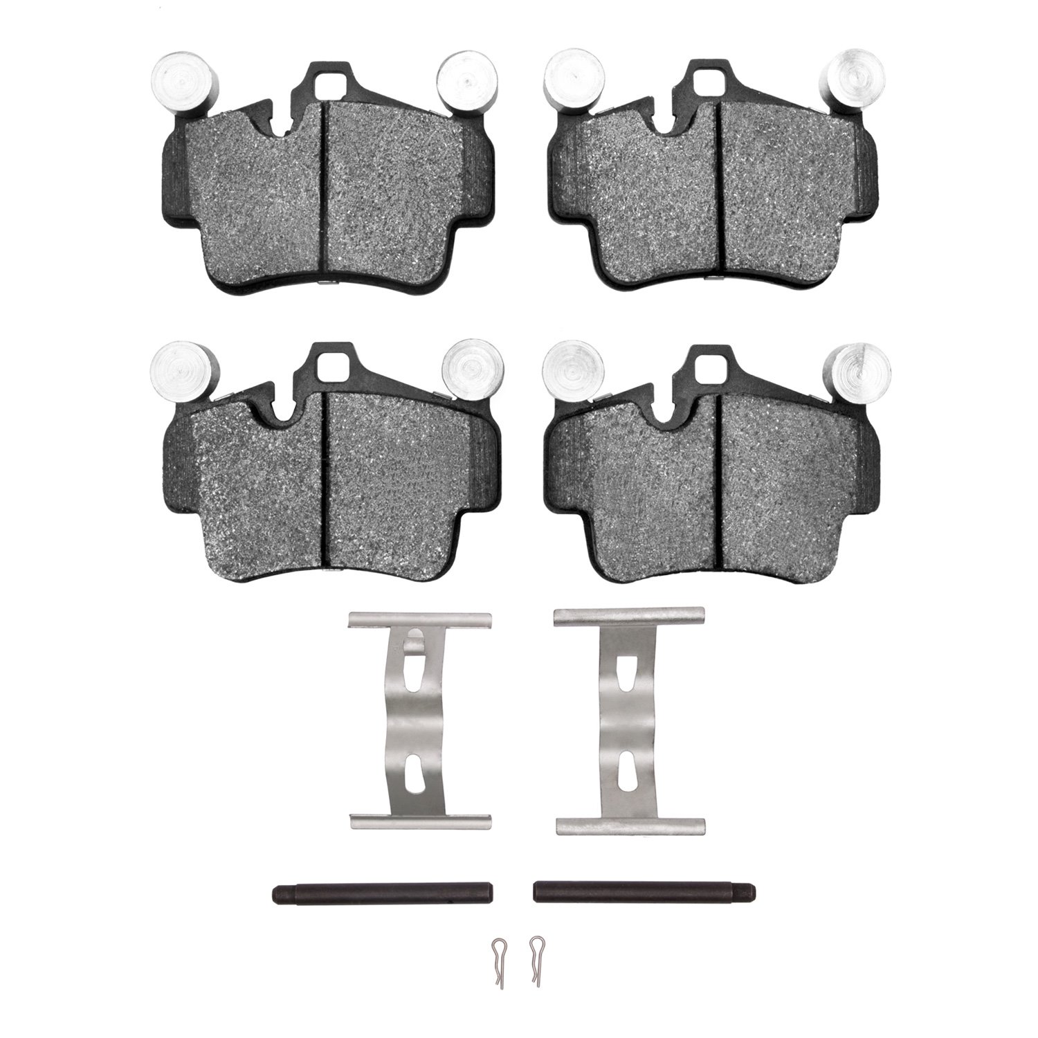1311-1135-03 3000-Series Semi-Metallic Brake Pads & Hardware Kit, 2006-2012 Porsche, Position: Rear