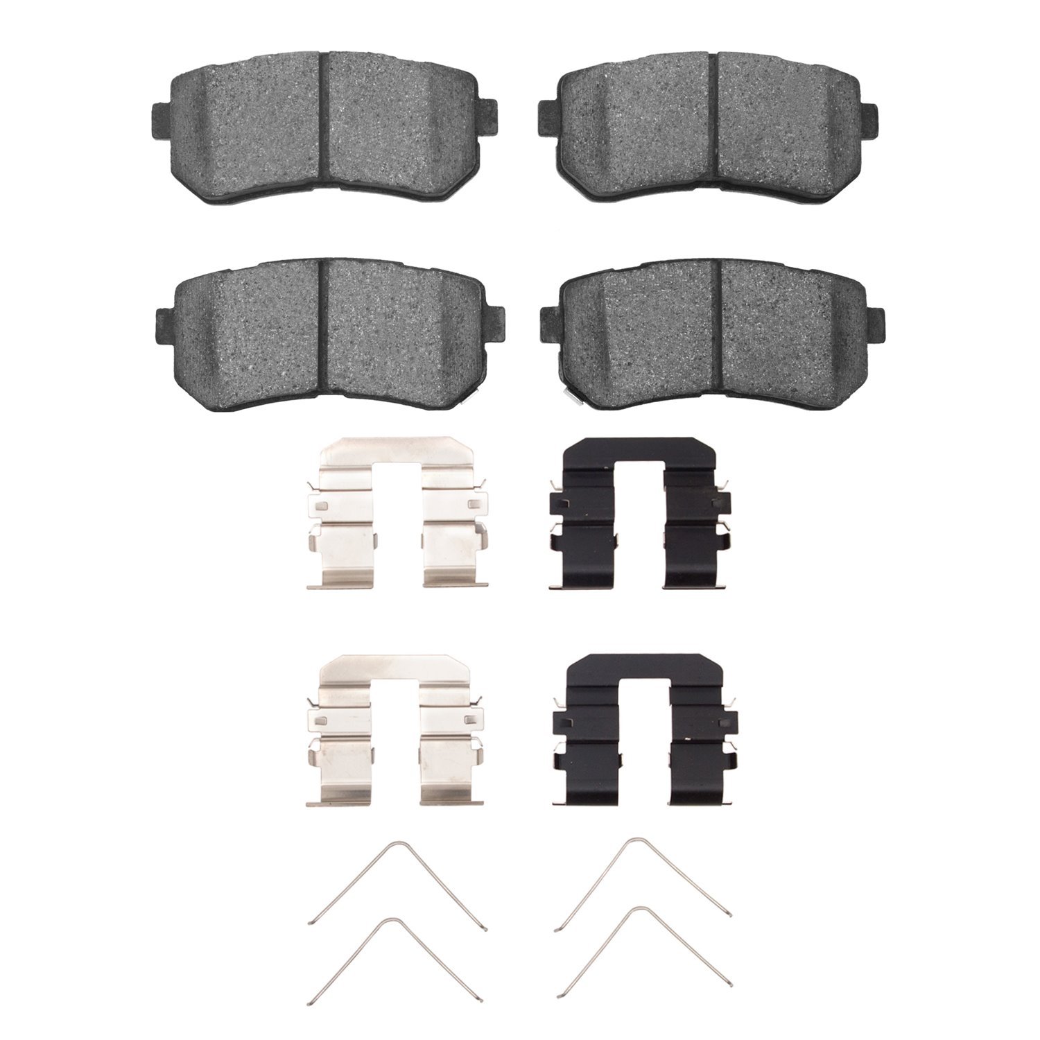 1311-1157-02 3000-Series Semi-Metallic Brake Pads & Hardware Kit, 2016-2020 Kia/Hyundai/Genesis, Position: Rear