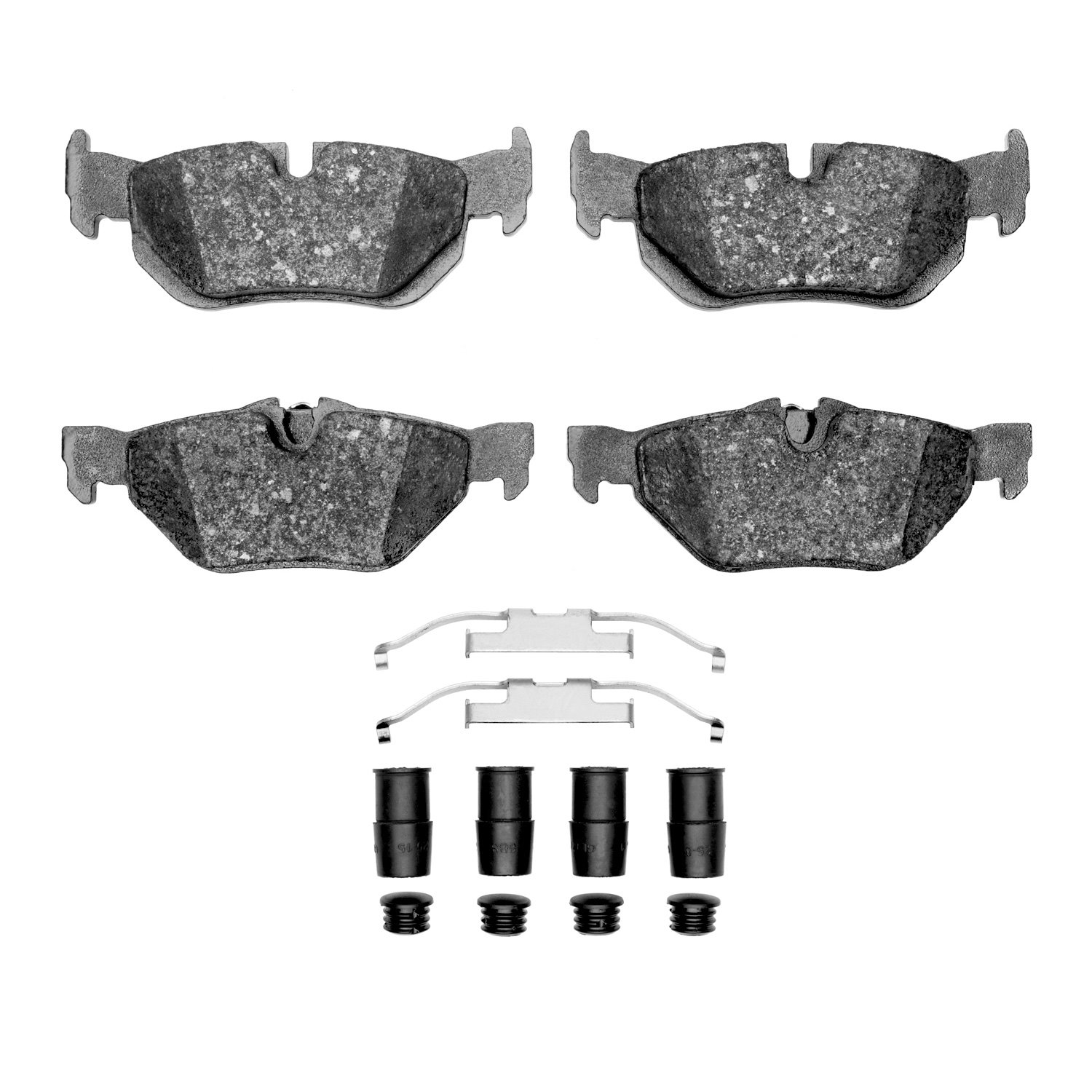 1311-1267-01 3000-Series Semi-Metallic Brake Pads & Hardware Kit, 2006-2015 BMW, Position: Rear