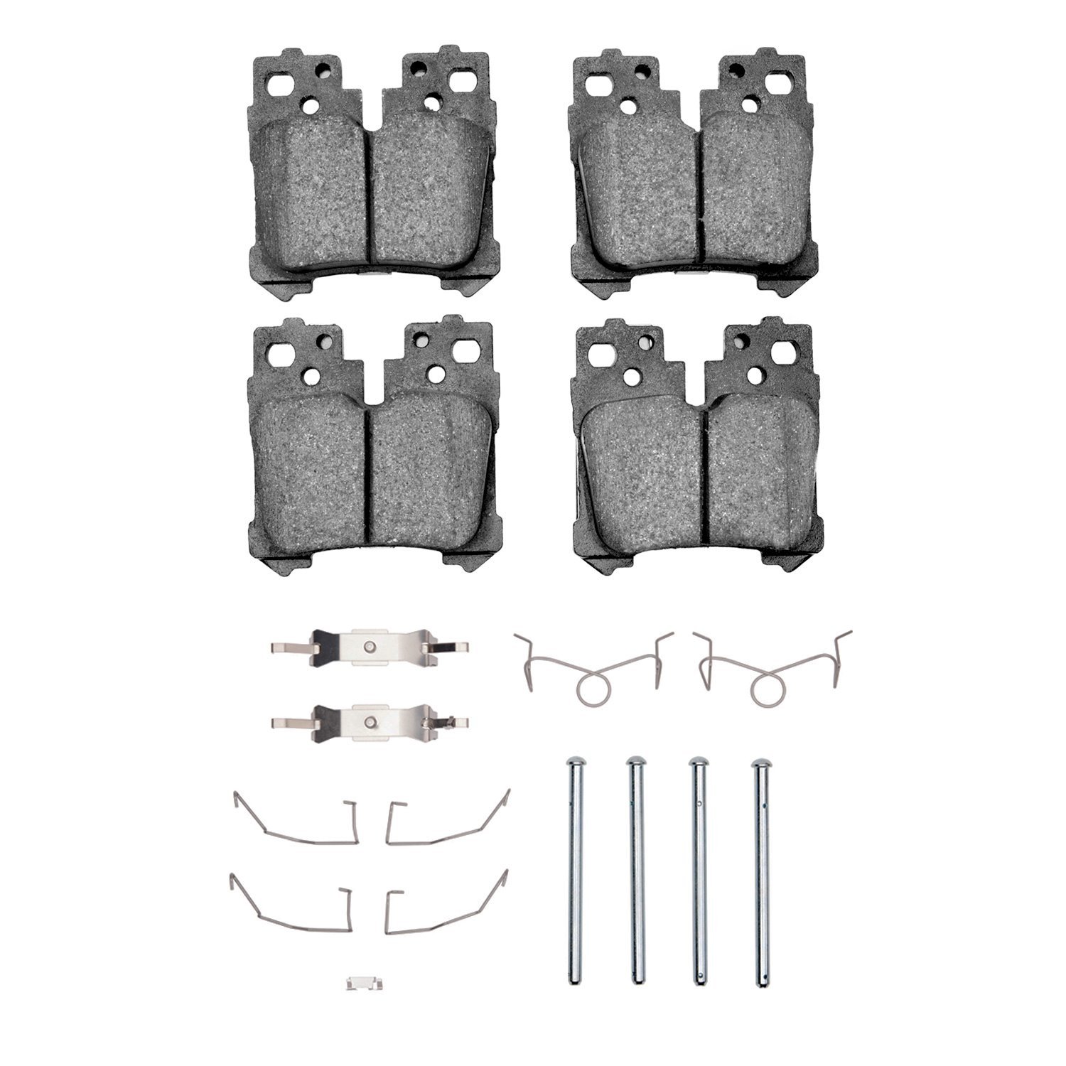 1311-1283-01 3000-Series Semi-Metallic Brake Pads & Hardware Kit, Fits Select Lexus/Toyota/Scion, Position: Rear