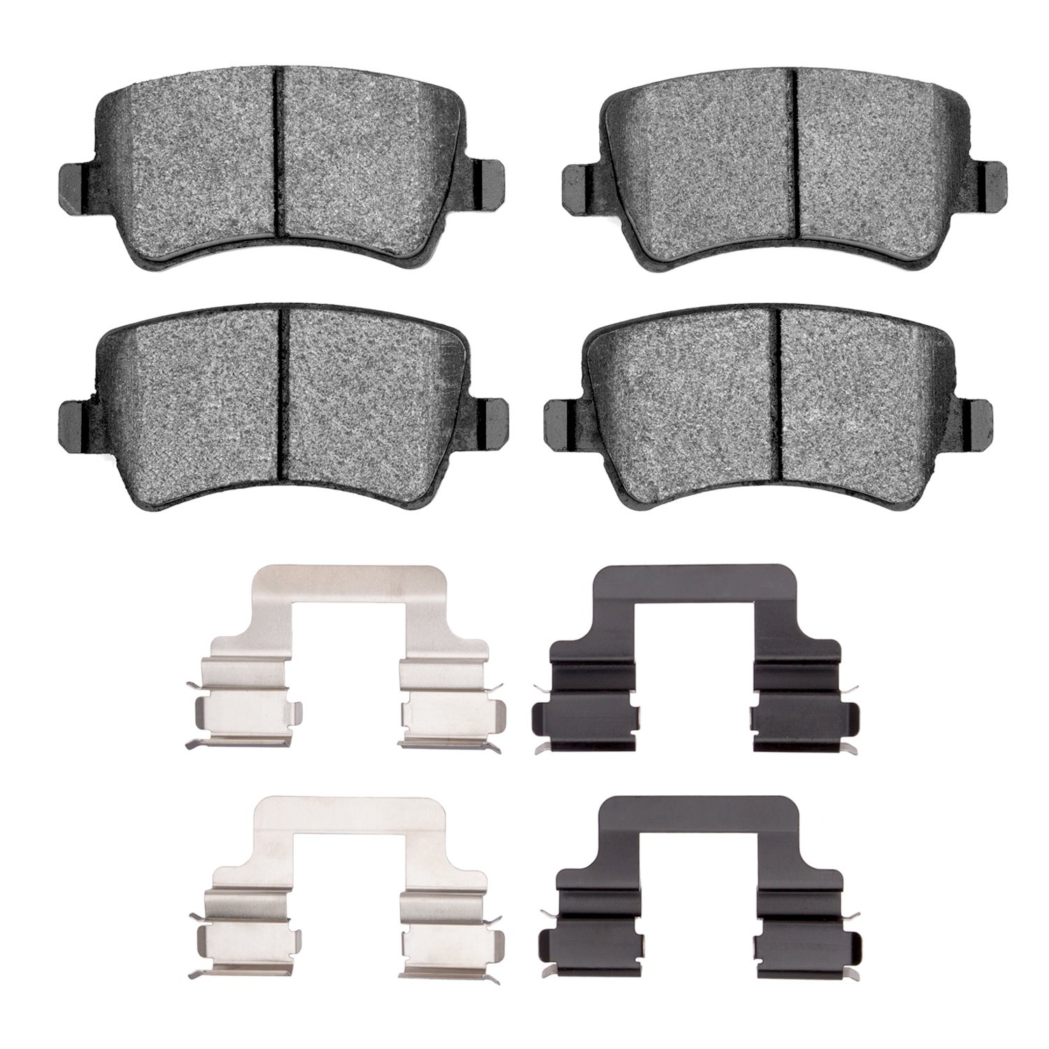 1311-1307-02 3000-Series Semi-Metallic Brake Pads & Hardware Kit, 2007-2018 Volvo, Position: Rear